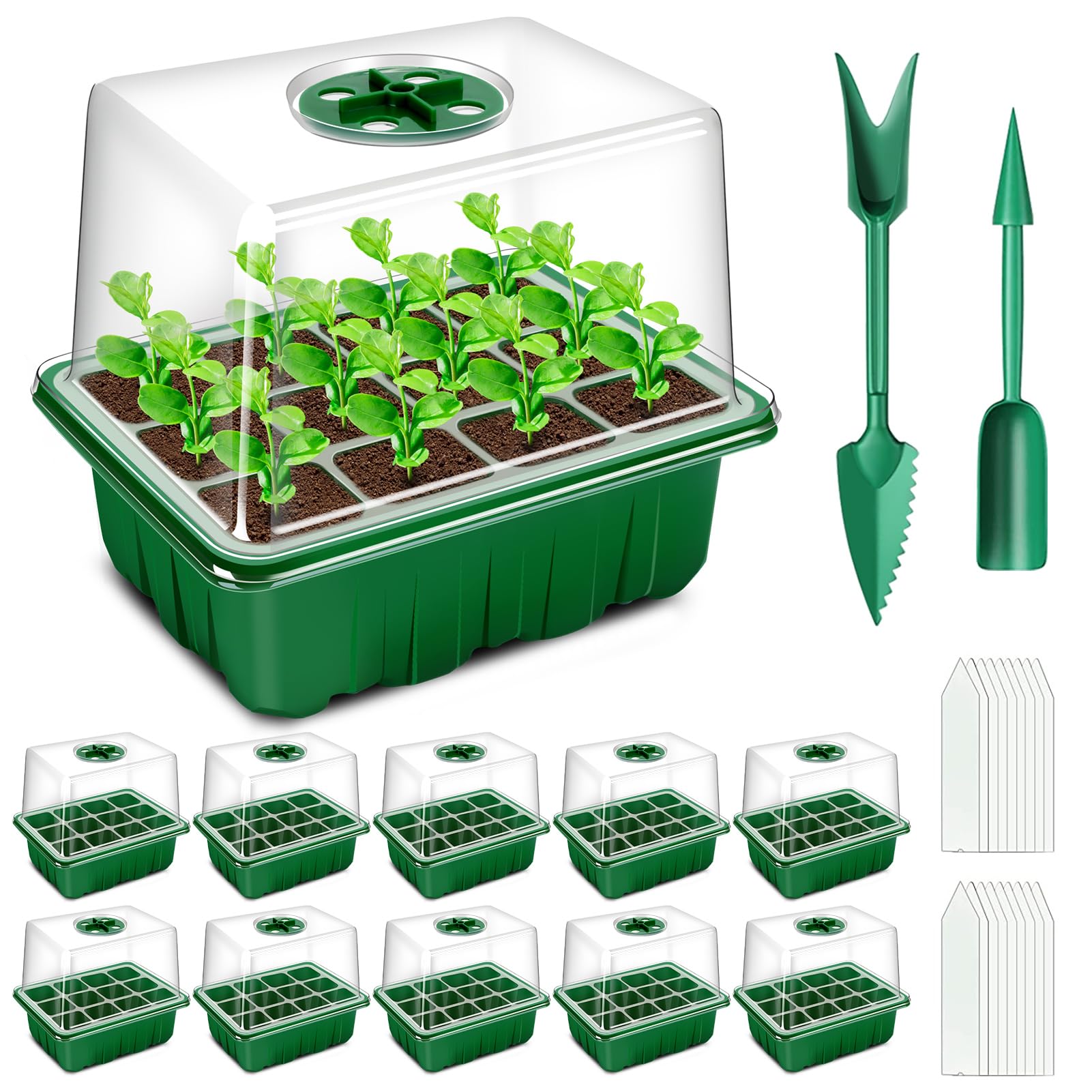 YAUNGEL Raised-Lid Seed Starter Trays