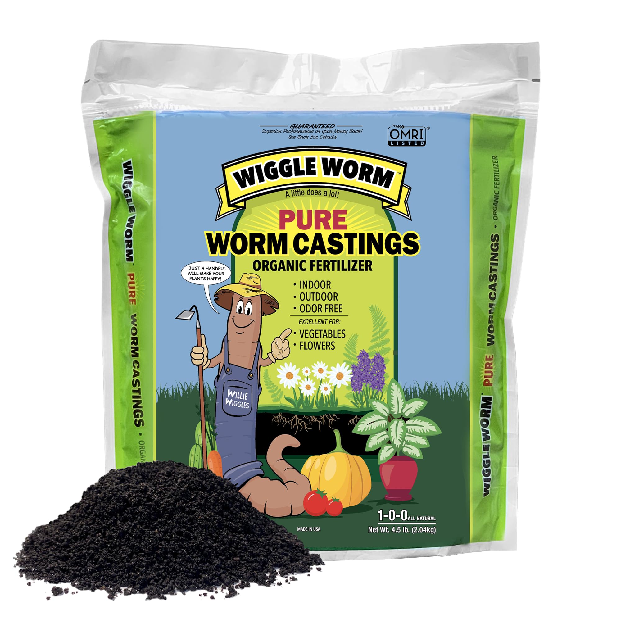 Wiggle Worm 100% Pure Organic Worm Castings (4.5 lb.)