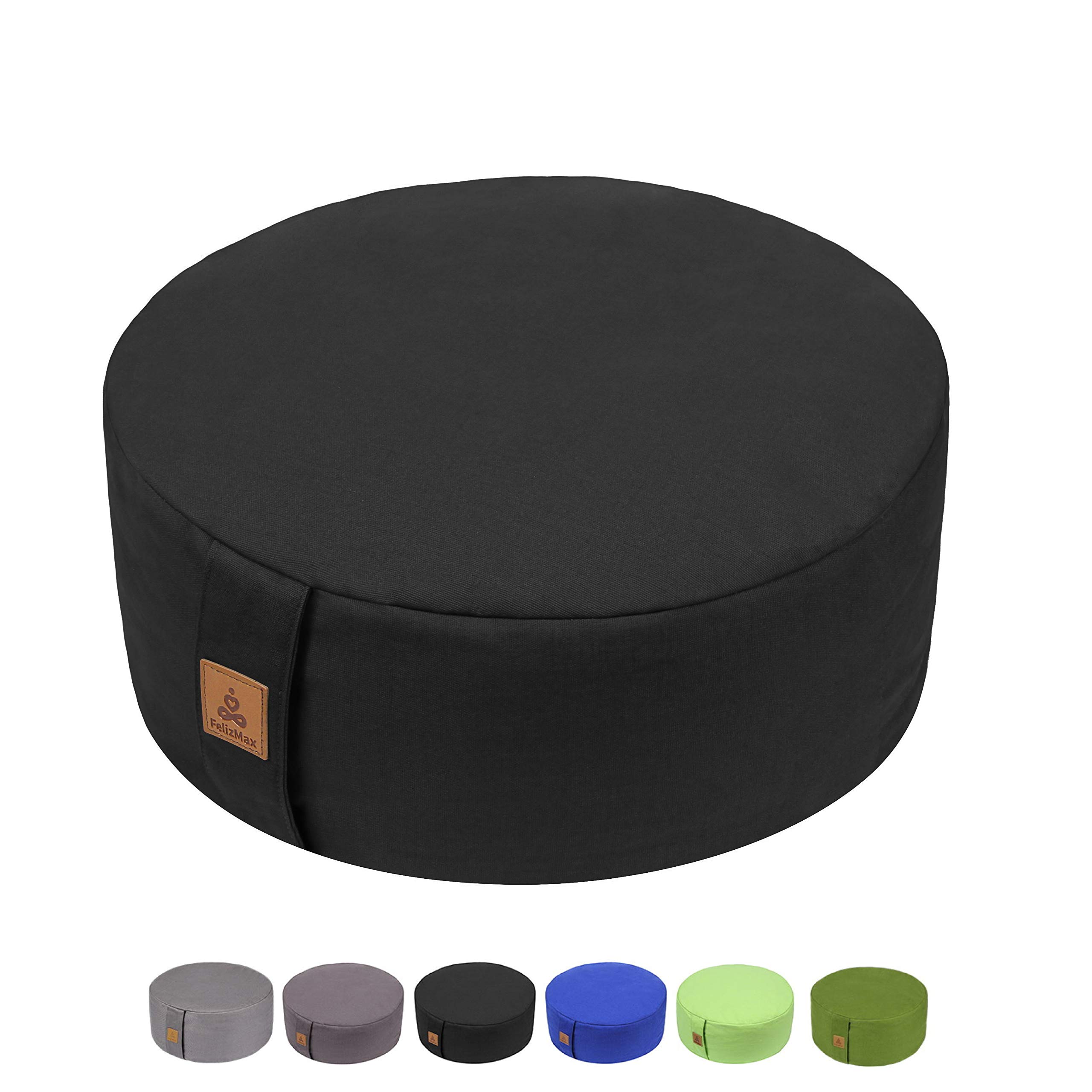 FelizMax Buckwheat Zafu Meditation Cushion