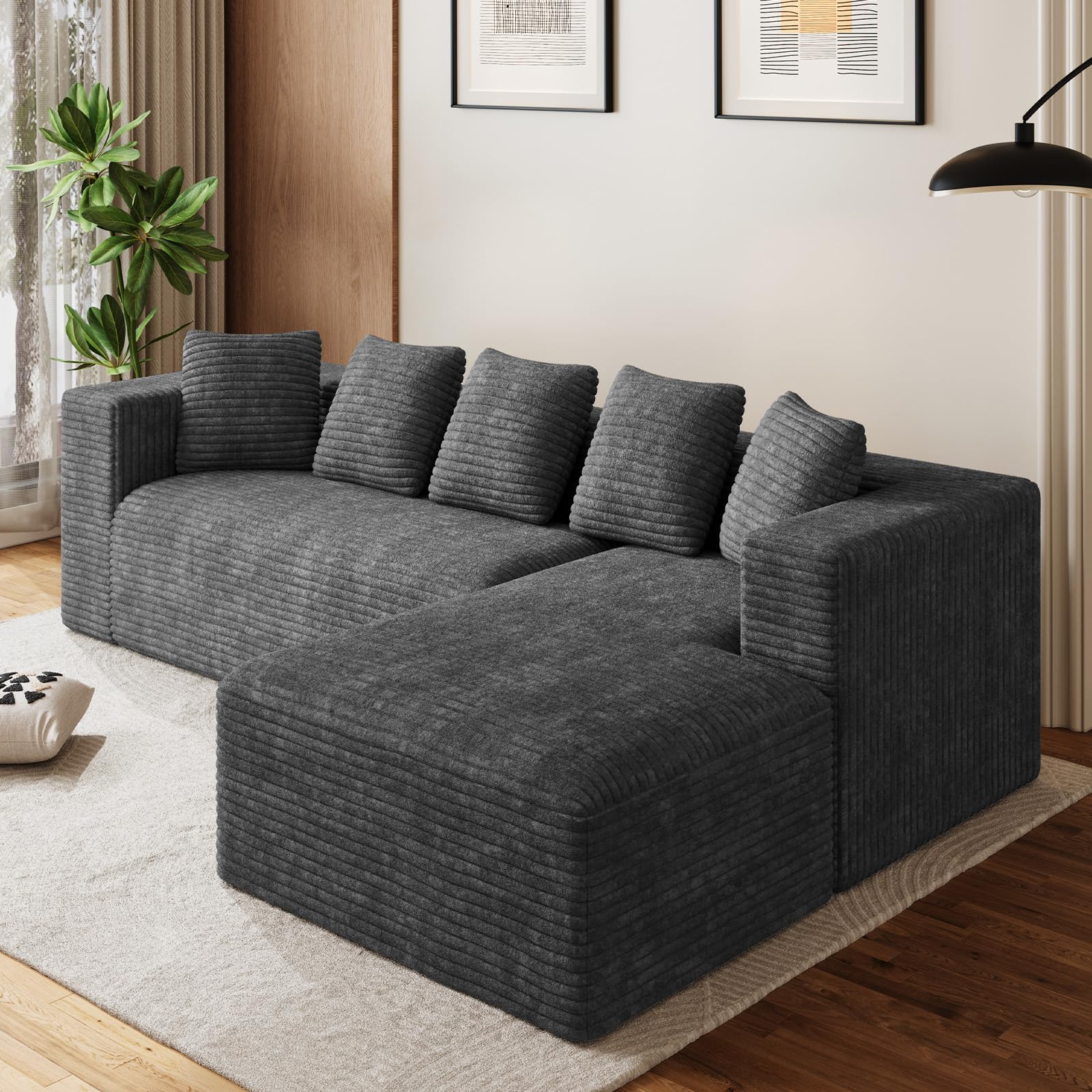 Boneless Cloud Modular Sectional (Right Chaise)