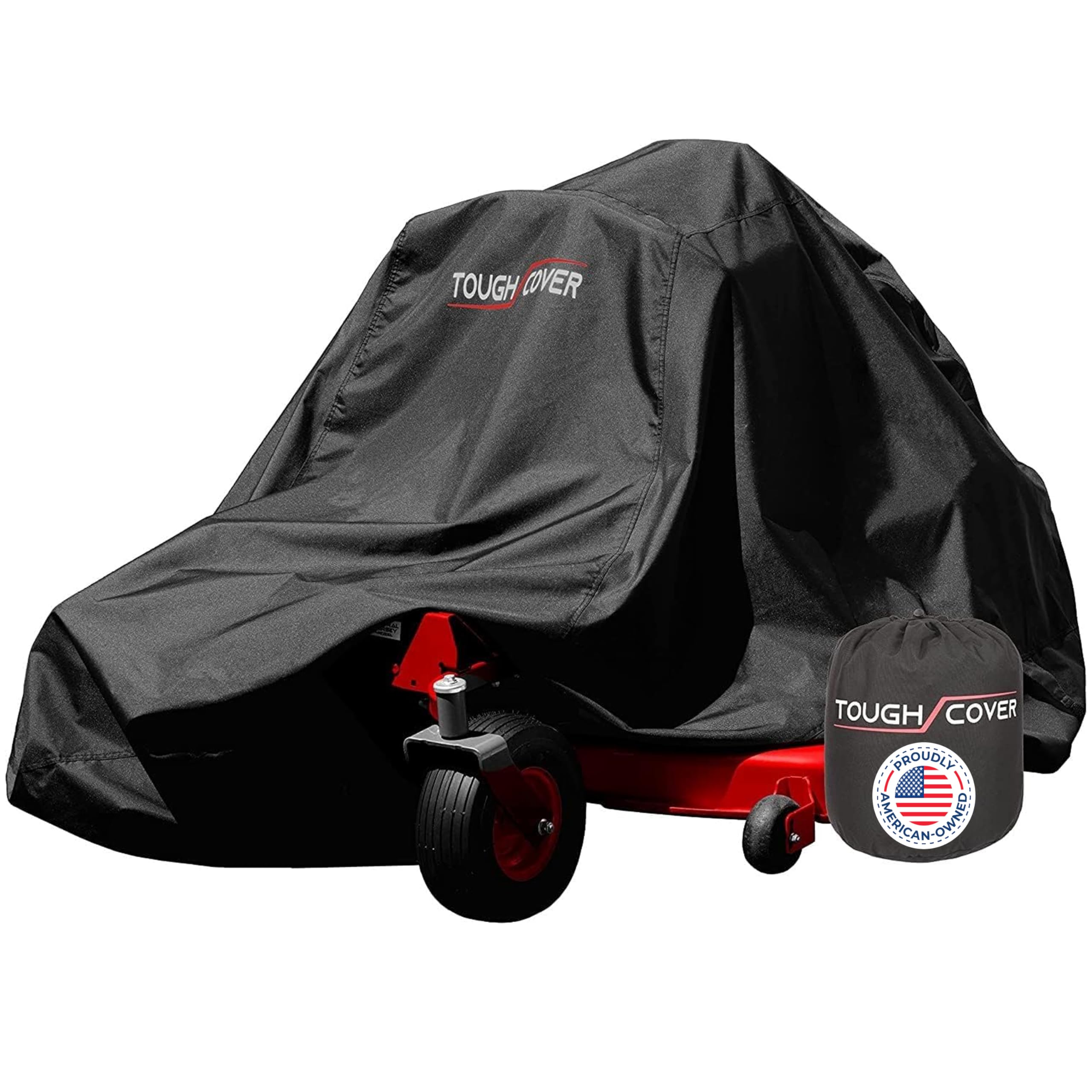 Tough Cover Zero Turn Mower Cover (600D Fabric, Waterproof, Wind-Resistant, Drawstring Strap)