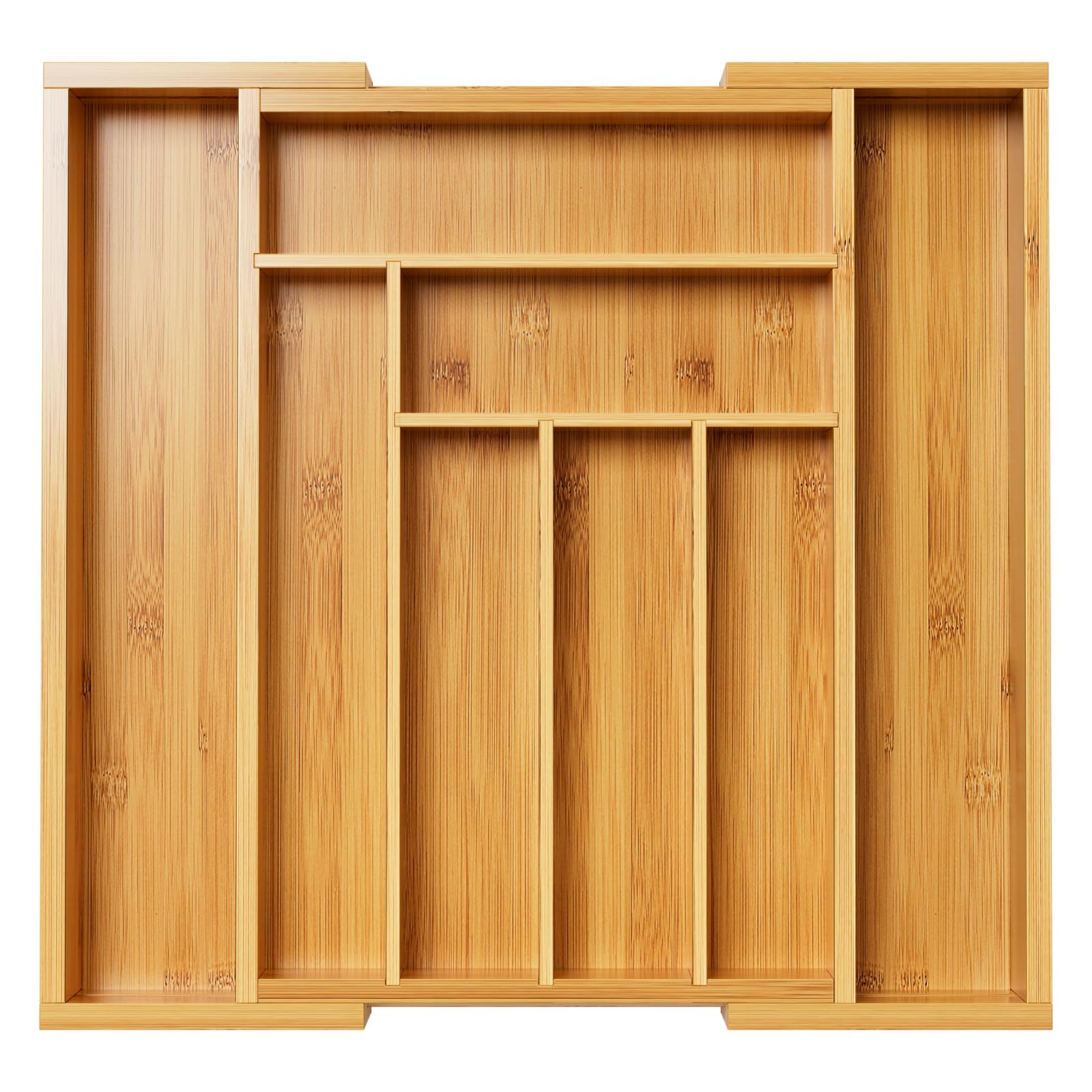 Pipishell Bamboo Expandable Cutlery Tray