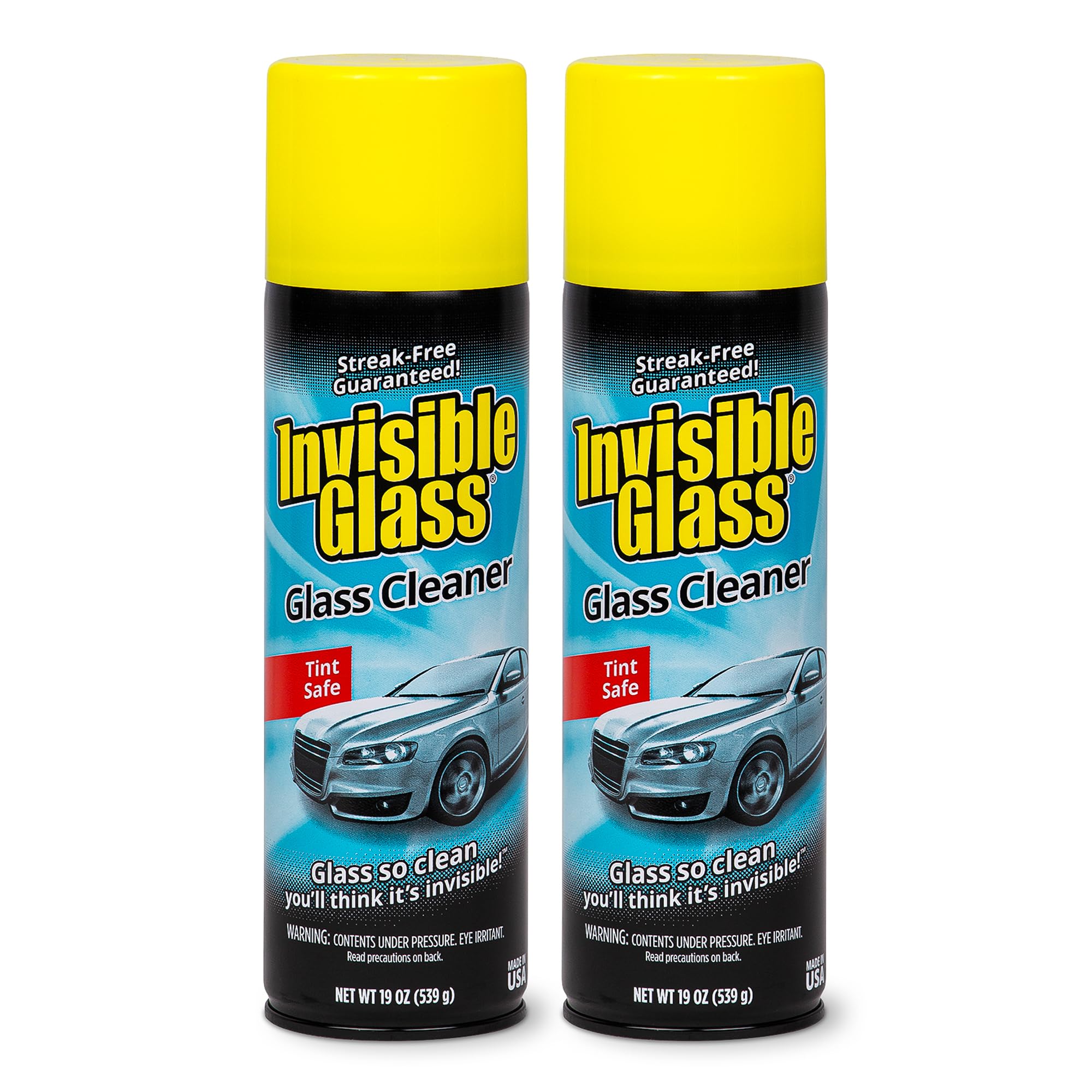 Invisible Glass 91164-2PK Premium Aerosol Glass Cleaner Spray, 19 oz (Pack of 2)