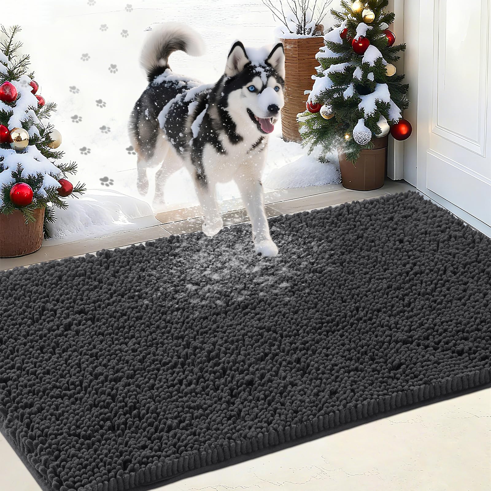 IM HOME Chenille Absorbent Doormat