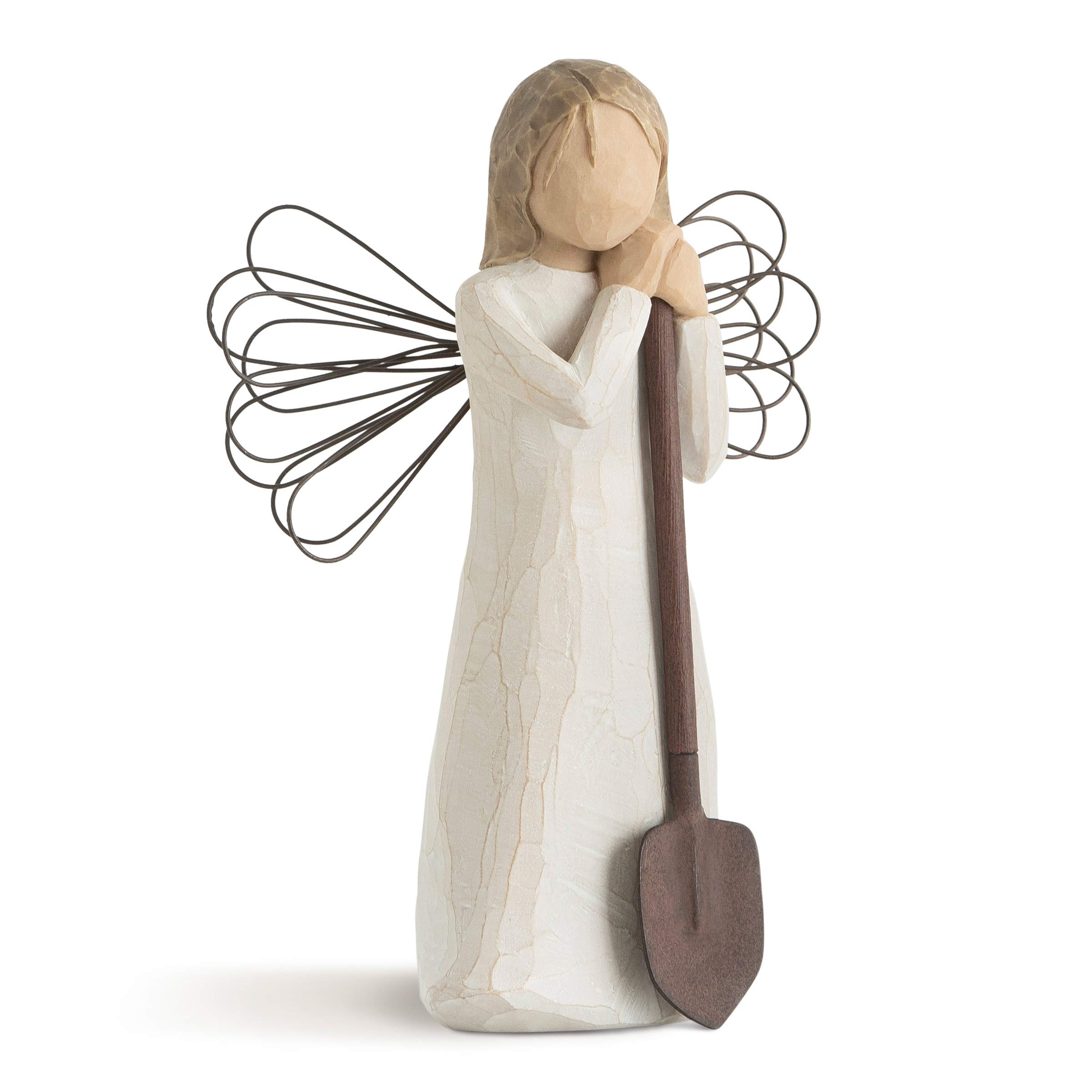 Willow Tree Angel of The Garden — Hand-Painted Figurine with Shovel