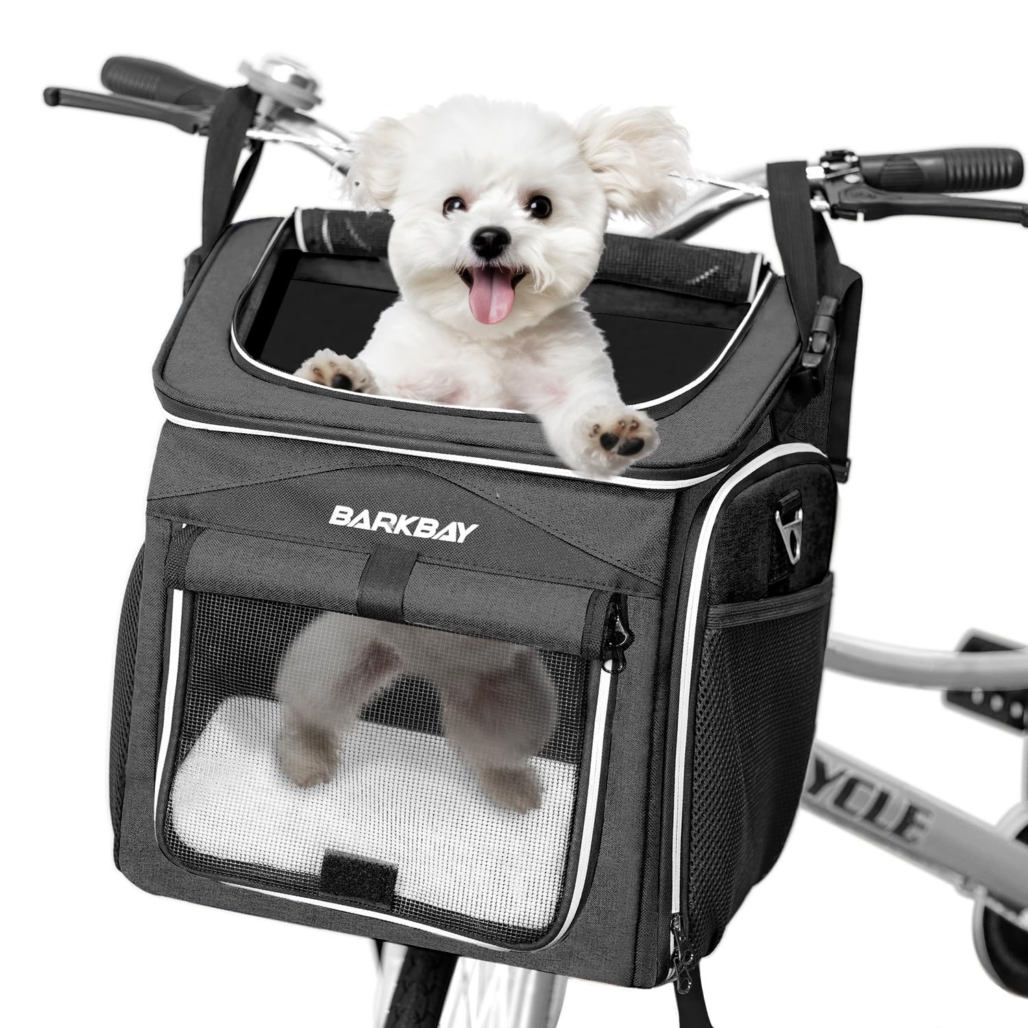 Expandable Soft-Sided Dog Bike Carrier