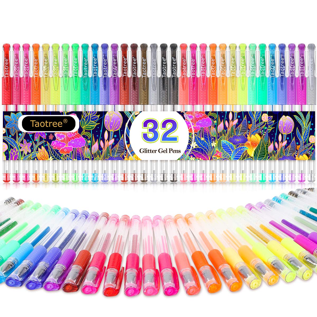 Taotree Glitter Gel Pens (32 Colors)