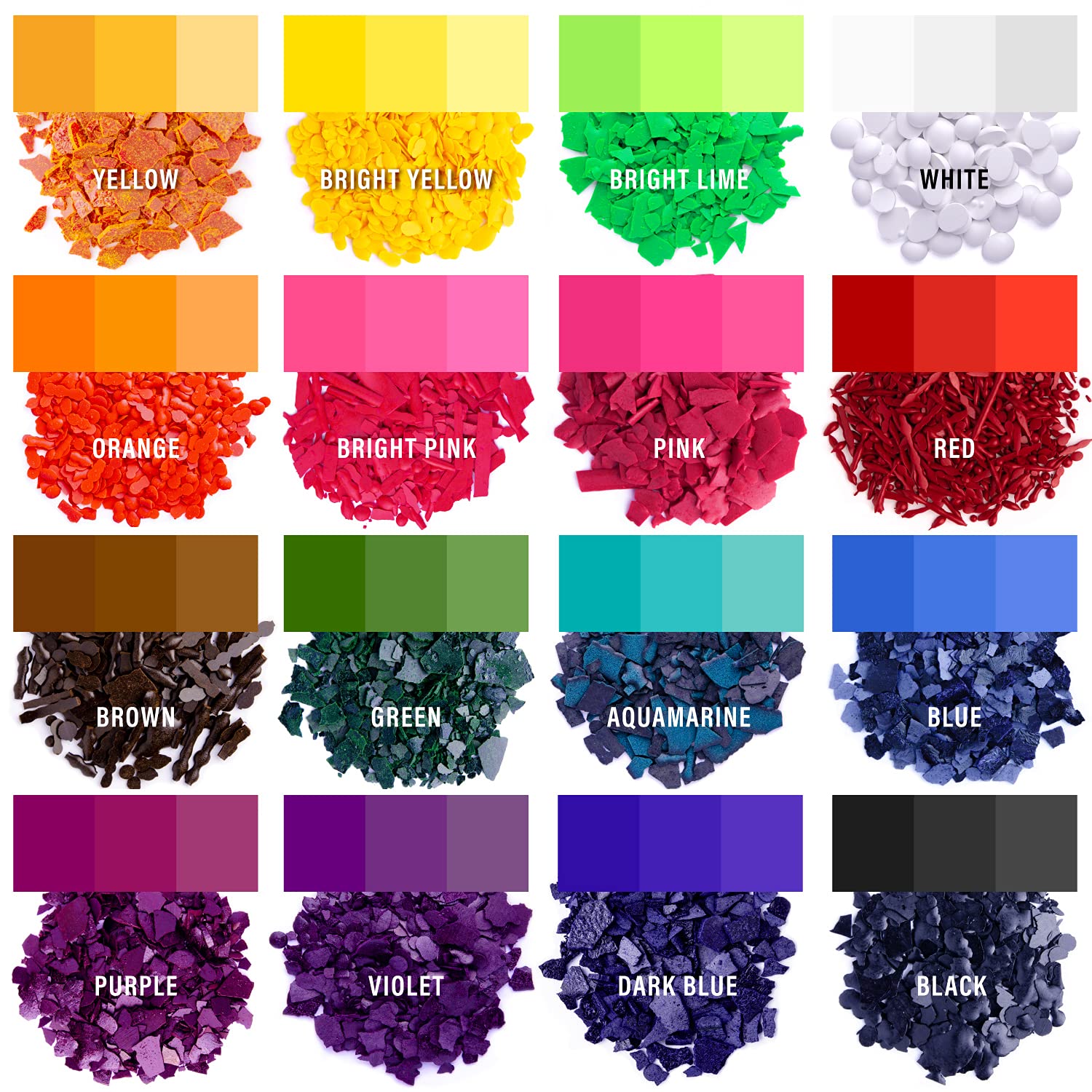 16-Color Wax Dye Chips