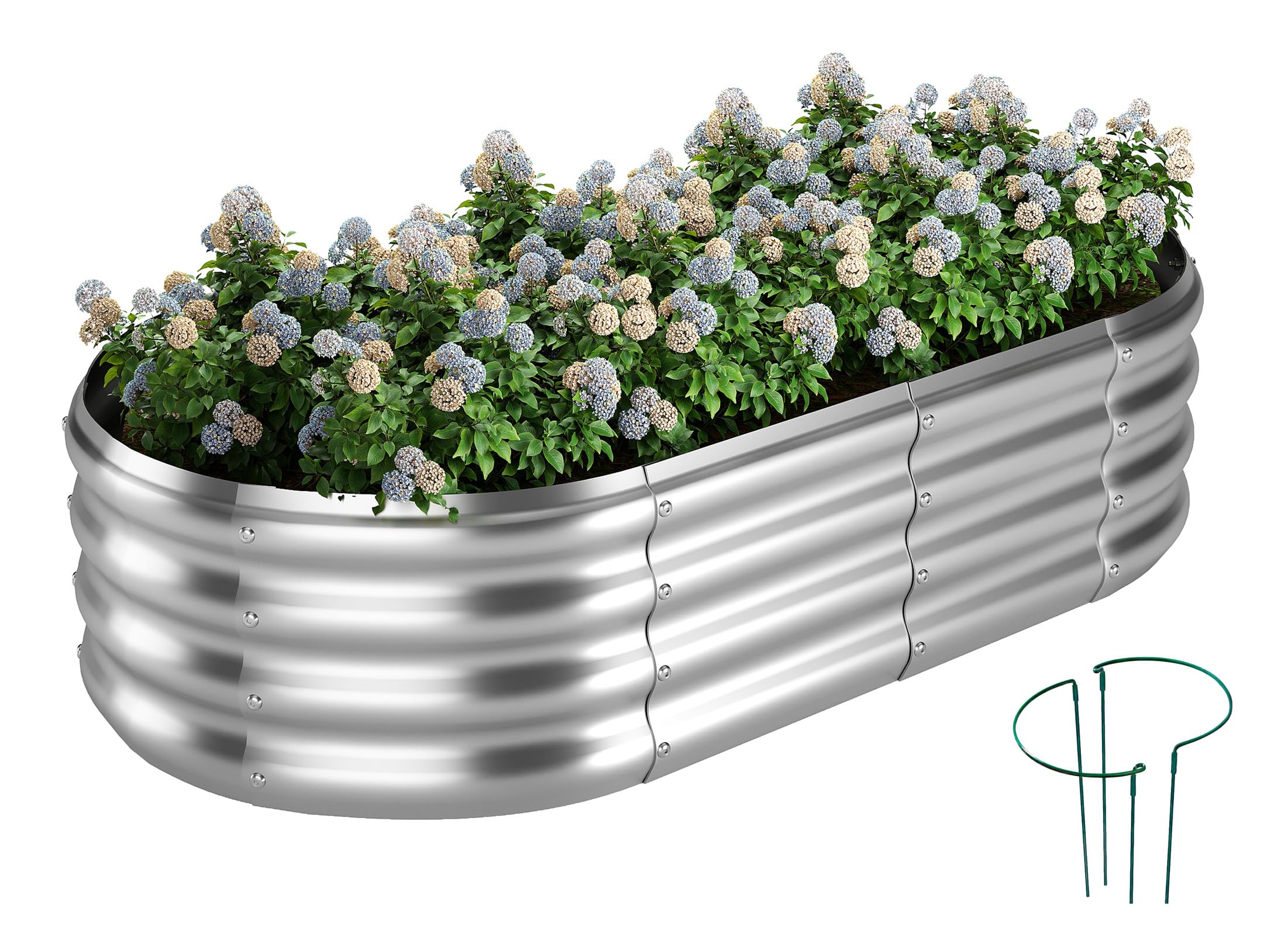 ZFHgarden 4x2x1 ft Galvanized Raised Bed