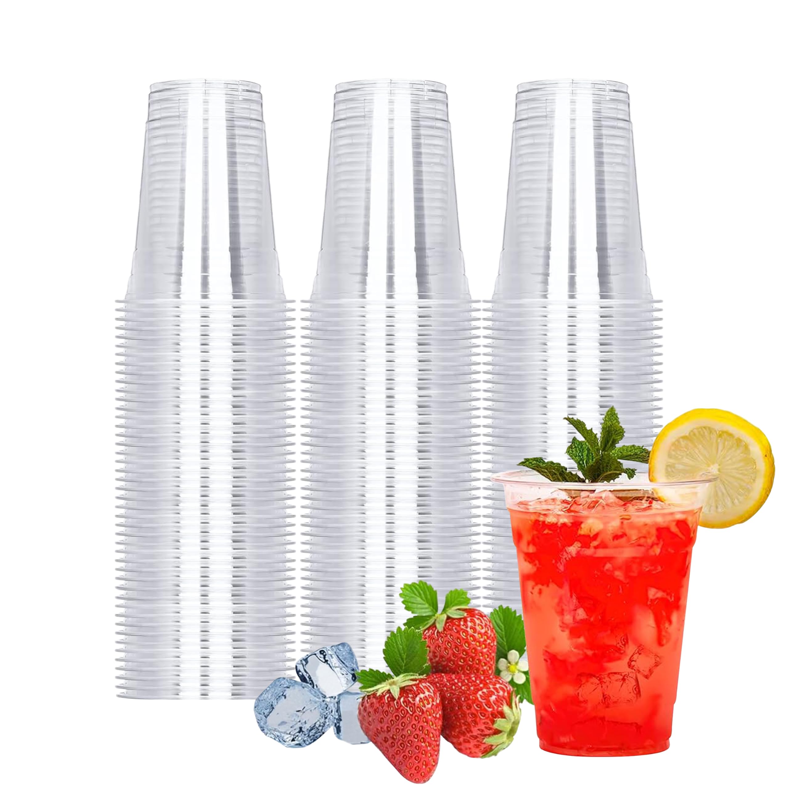 TashiBox 16 oz Clear PET Cups