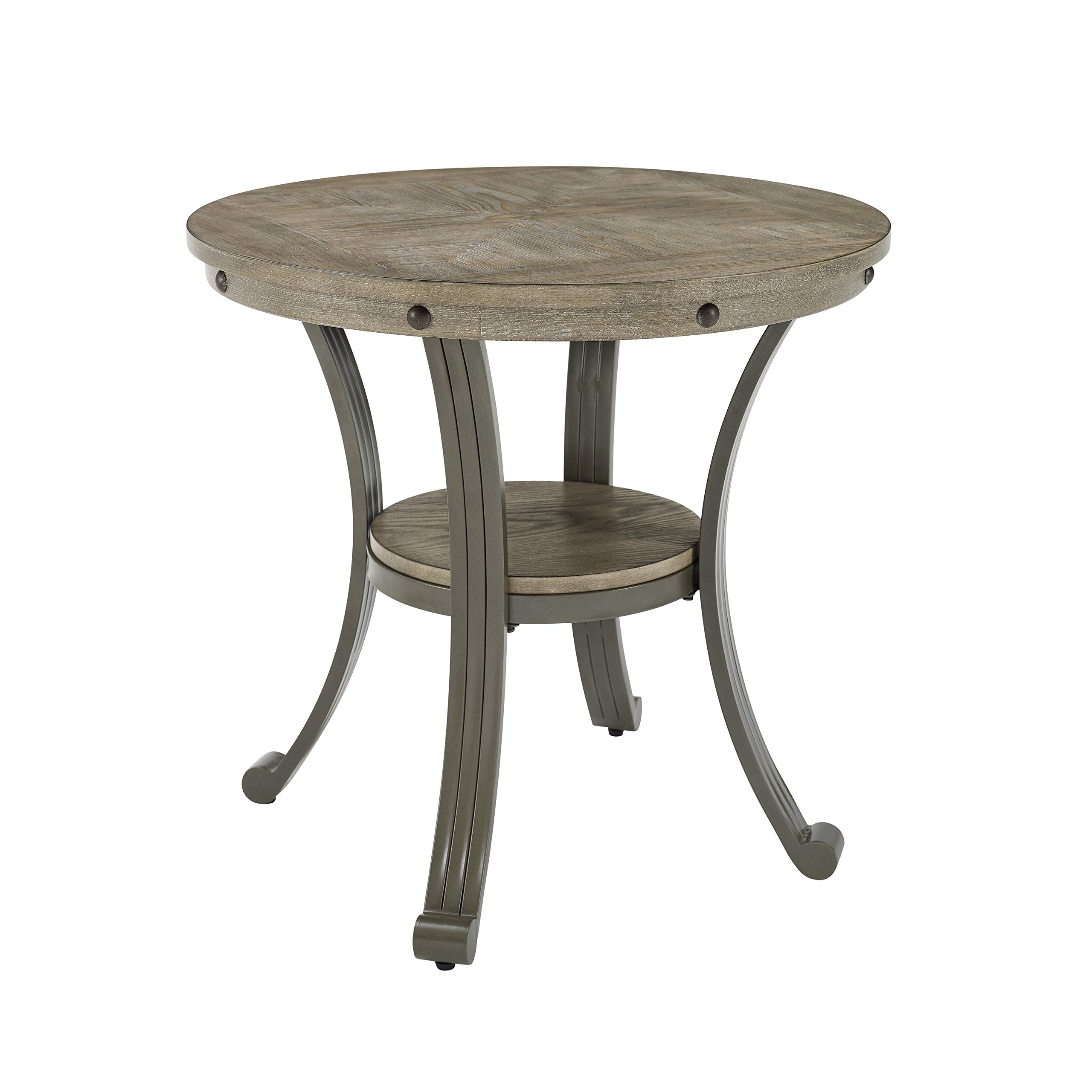 Powell Pewter Round Side Table