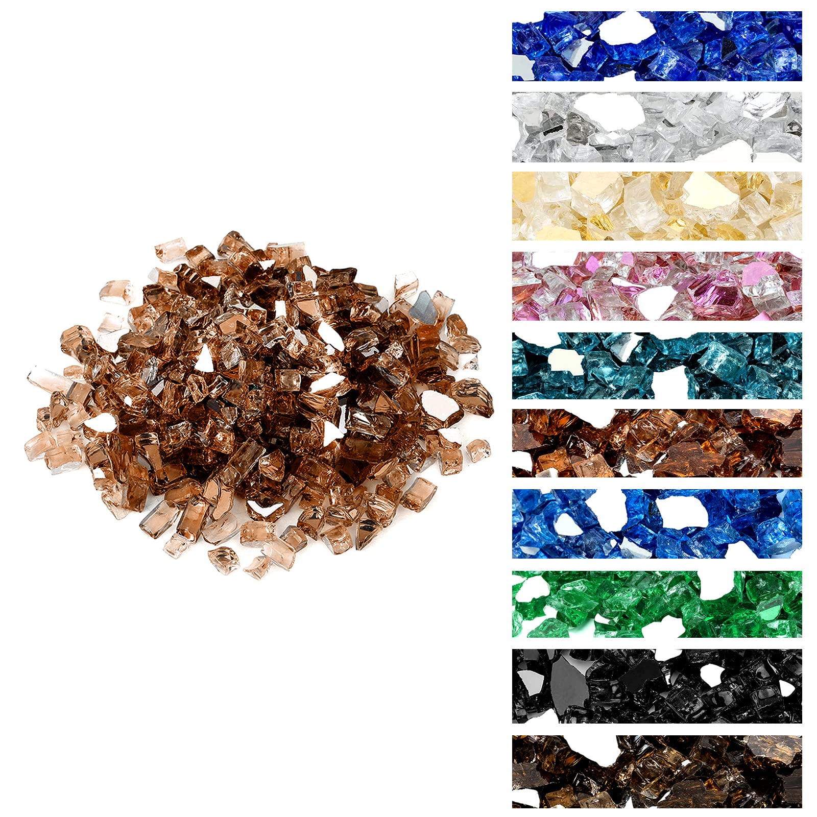 Onlyfire 1/4-inch Fire Glass (Copper)