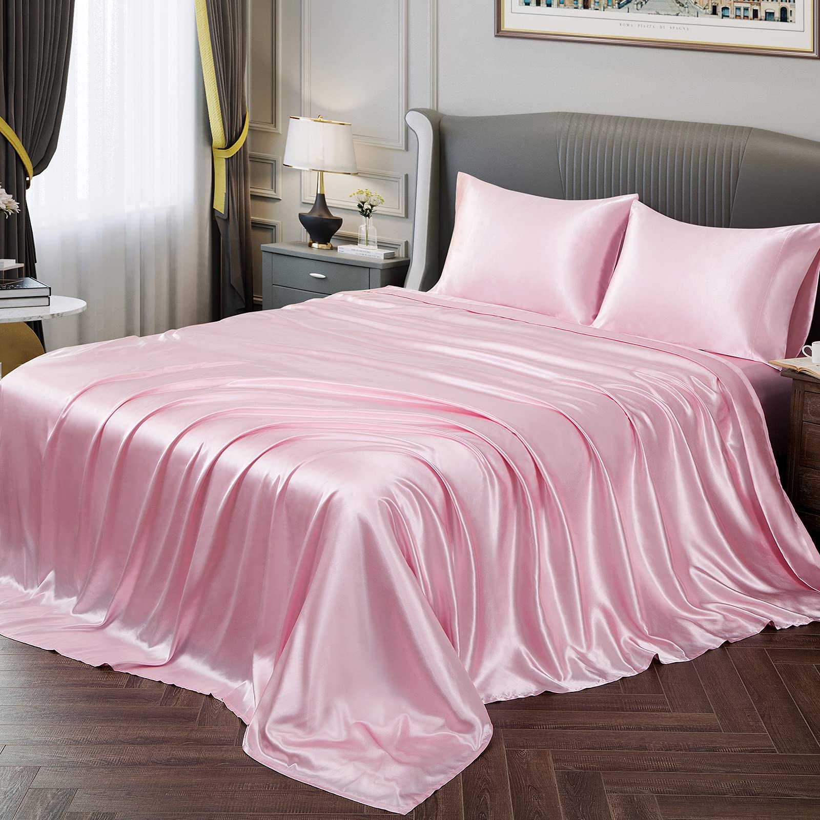 Vonty Satin Twin Sheet Set