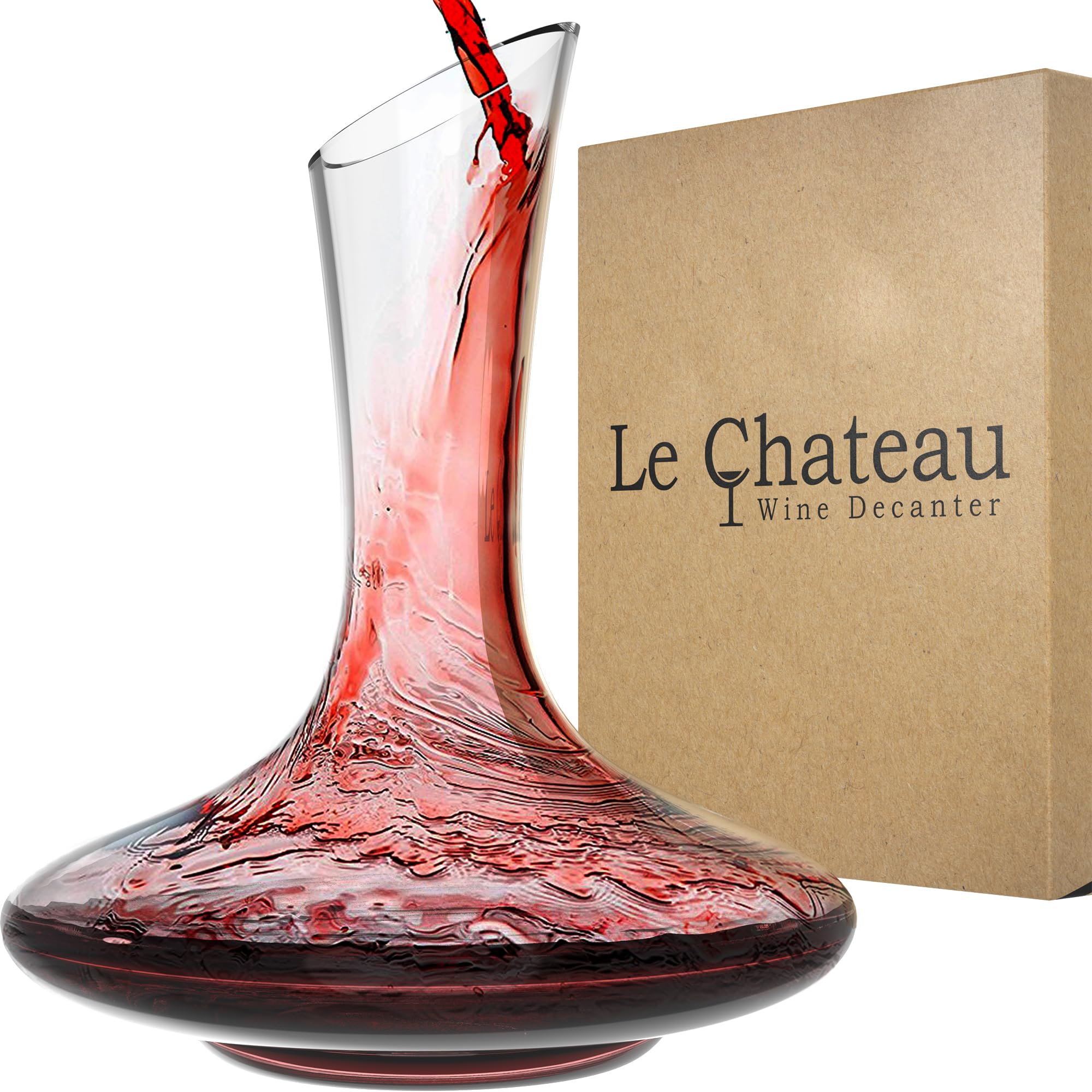 Le Chateau Crystal Wine Decanter with Built-in Aerator