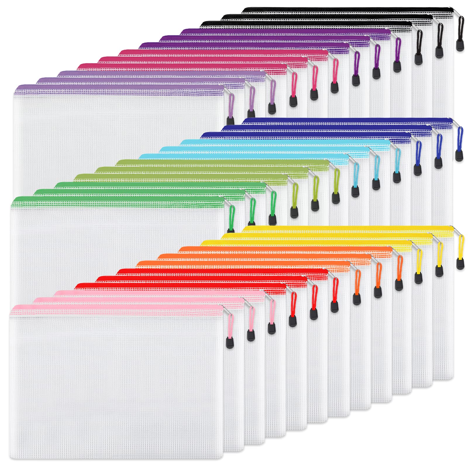 EOOUT Mesh Zipper Pouch (6x9) — 36-Pack