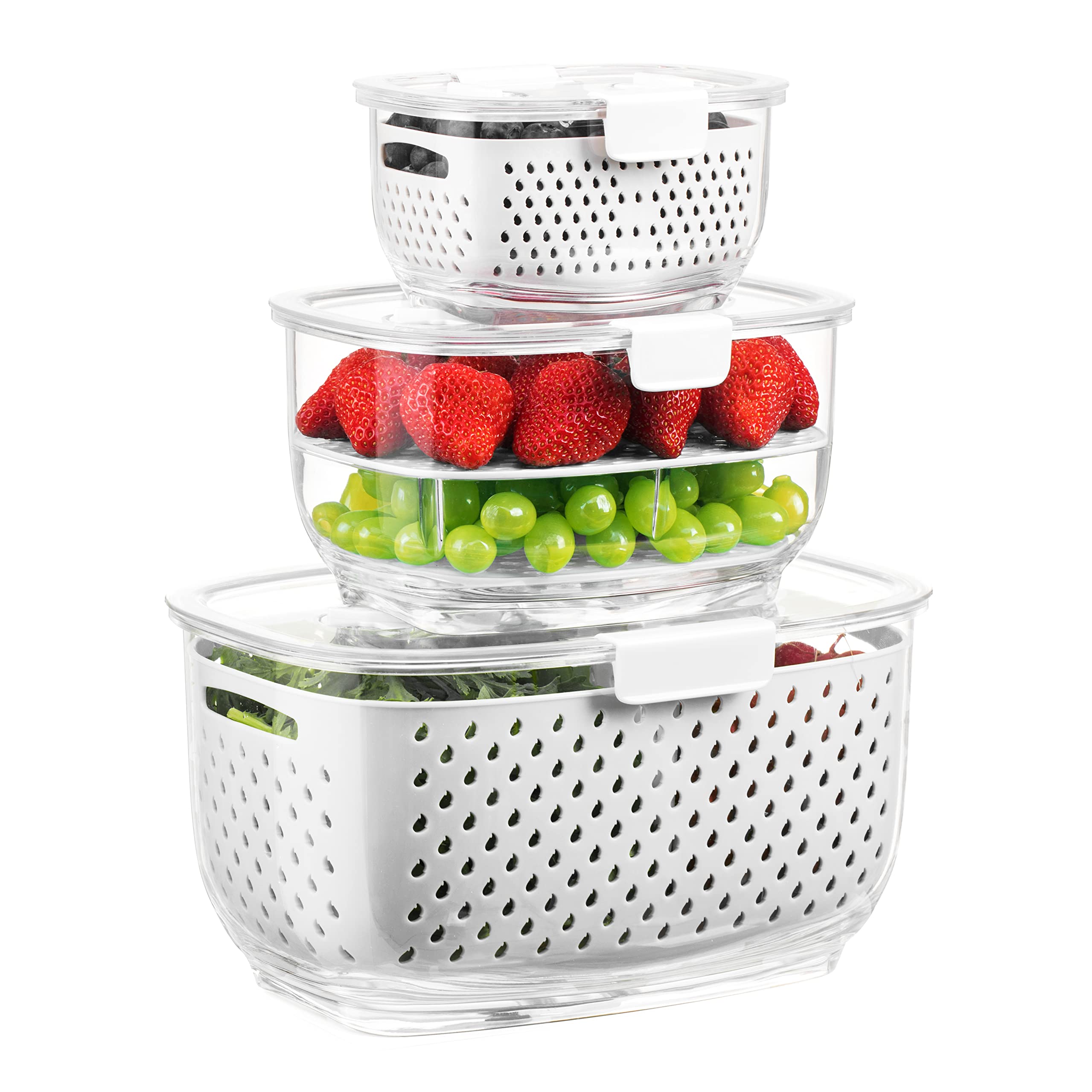 LUXEAR Partitioned Produce Containers