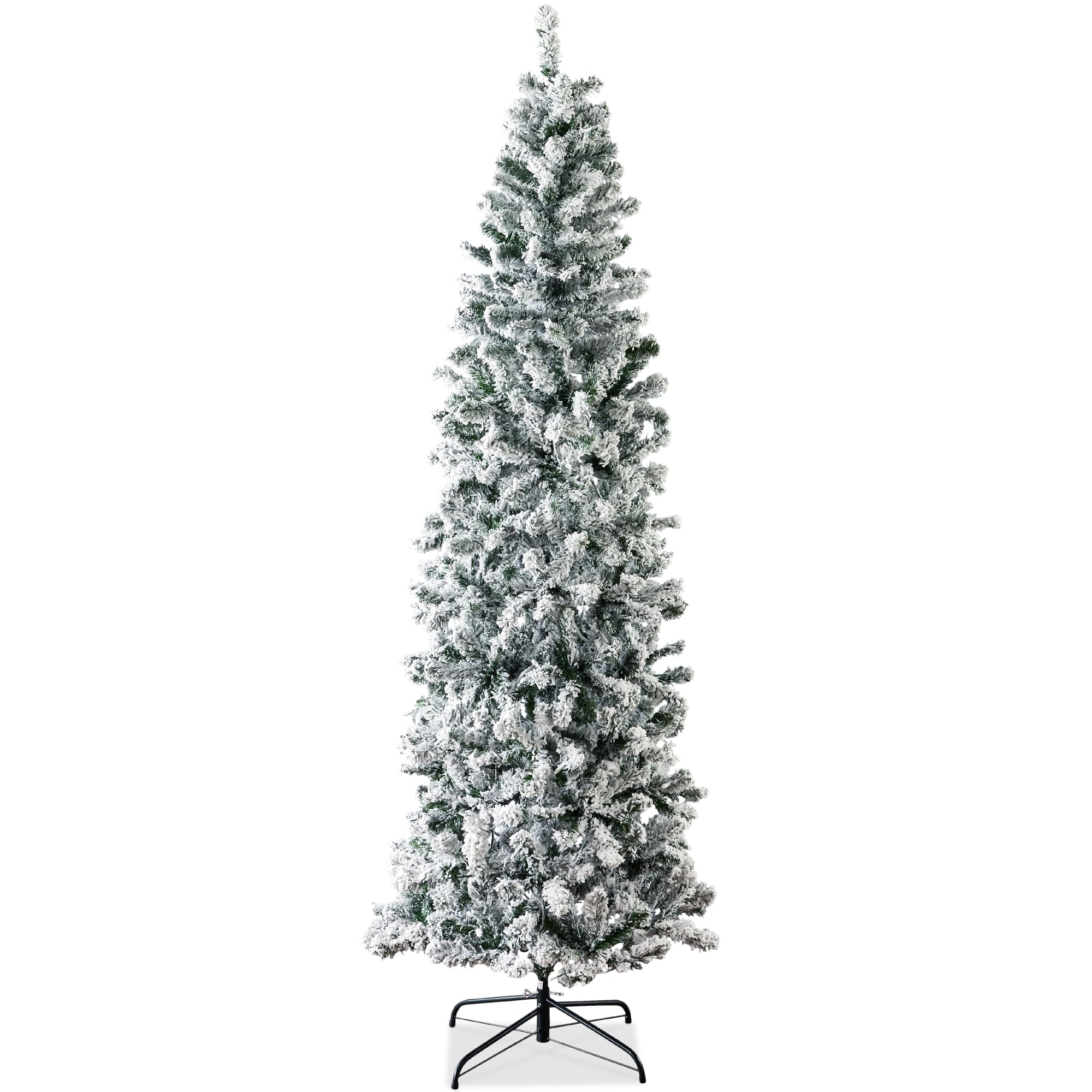Best Choice Products 6ft Flocked Pencil Tree