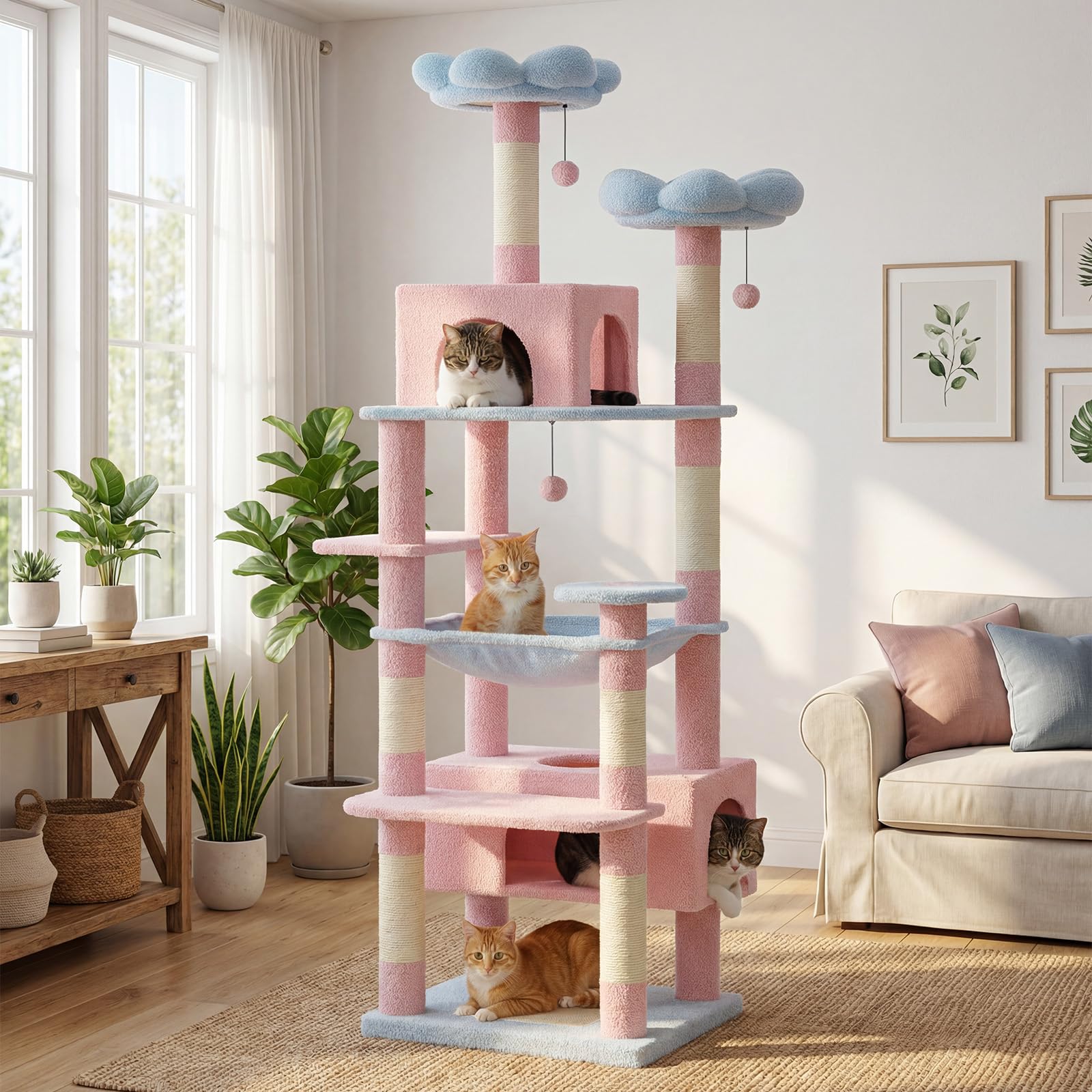 PAWZ Road 72in Flower Cat Tree