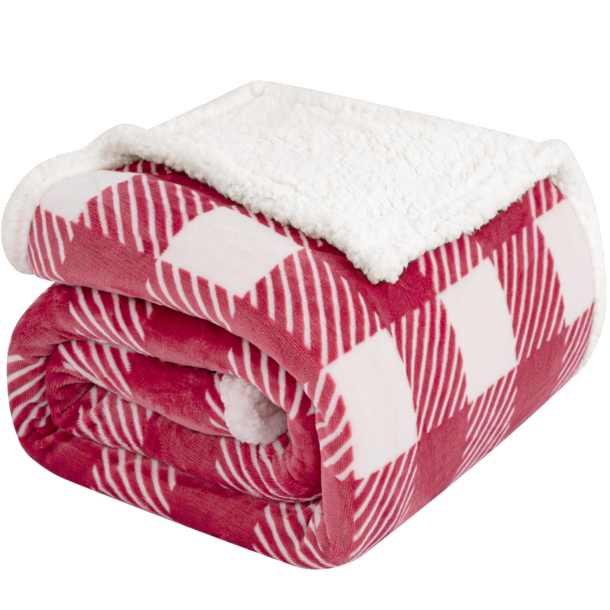 Touchat Sherpa Plaid Twin Blanket
