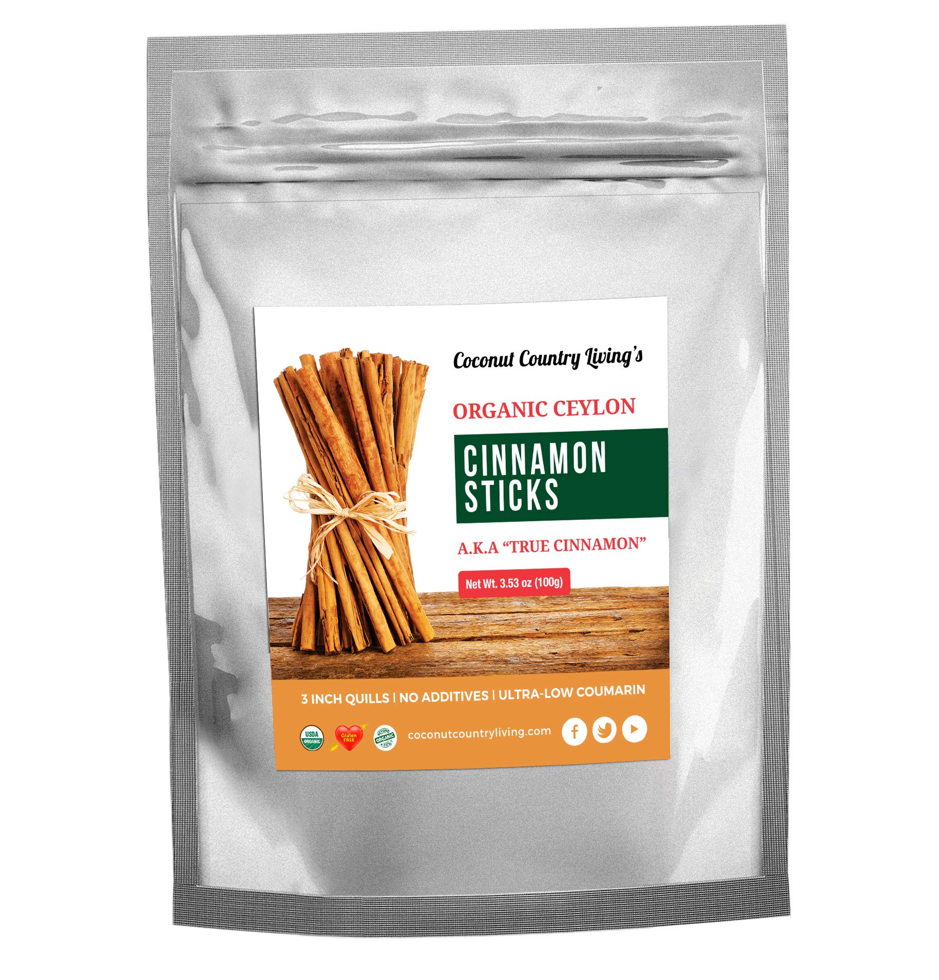 Coconut Country Living Ceylon Cinnamon Sticks