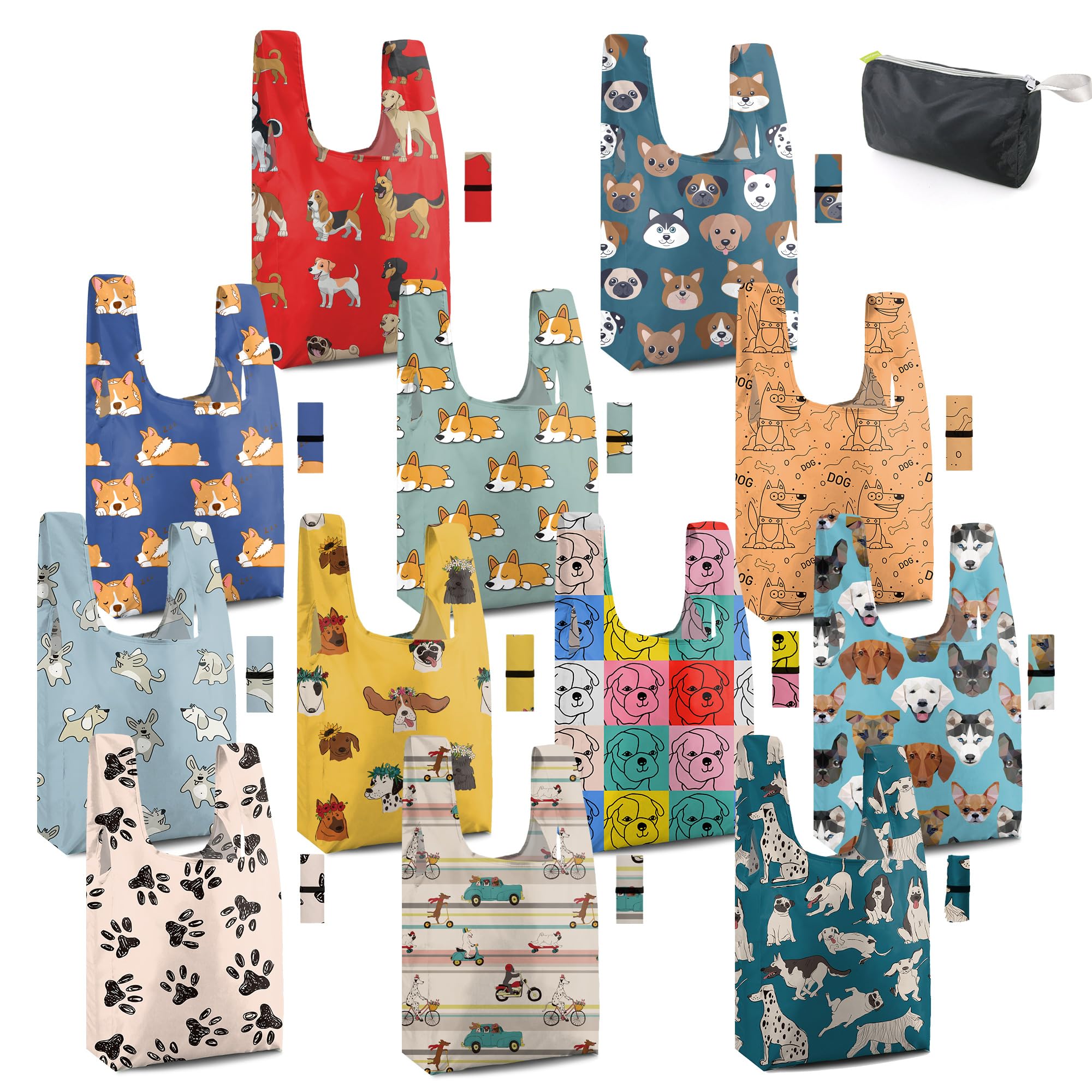 BeeGreen Animal Pattern Tote Bags (12-Pack)