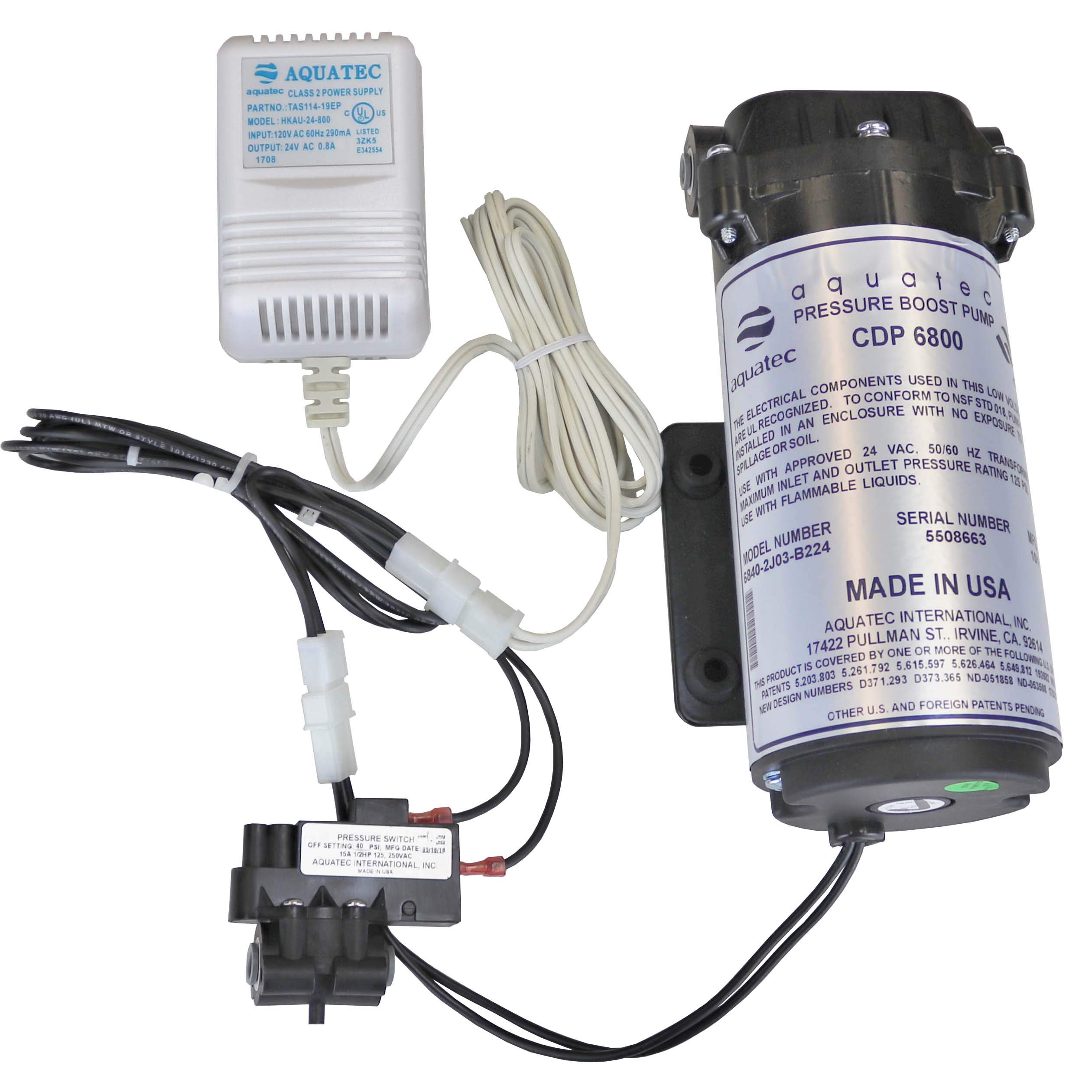 Aquatec 6800 RO Booster Pump Kit