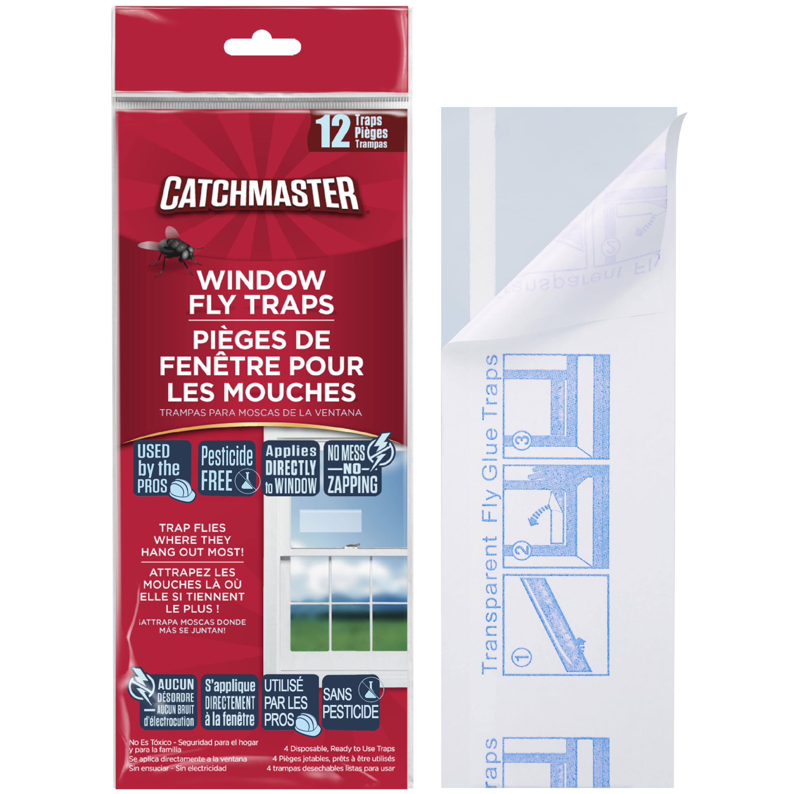 Catchmaster Clear Window Fly Traps (12-pack)