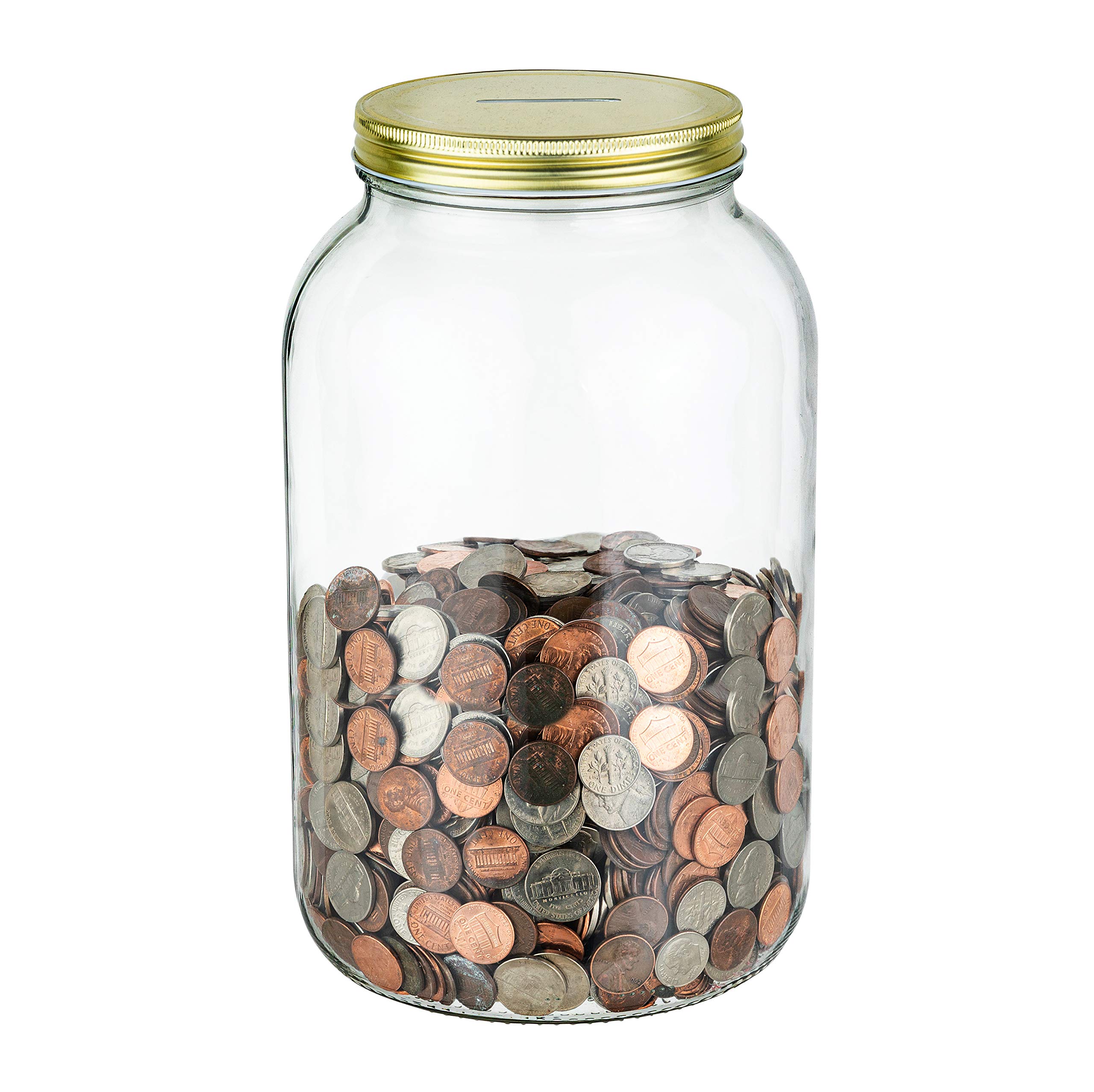 Mason One-Gallon Slotted Coin Jar