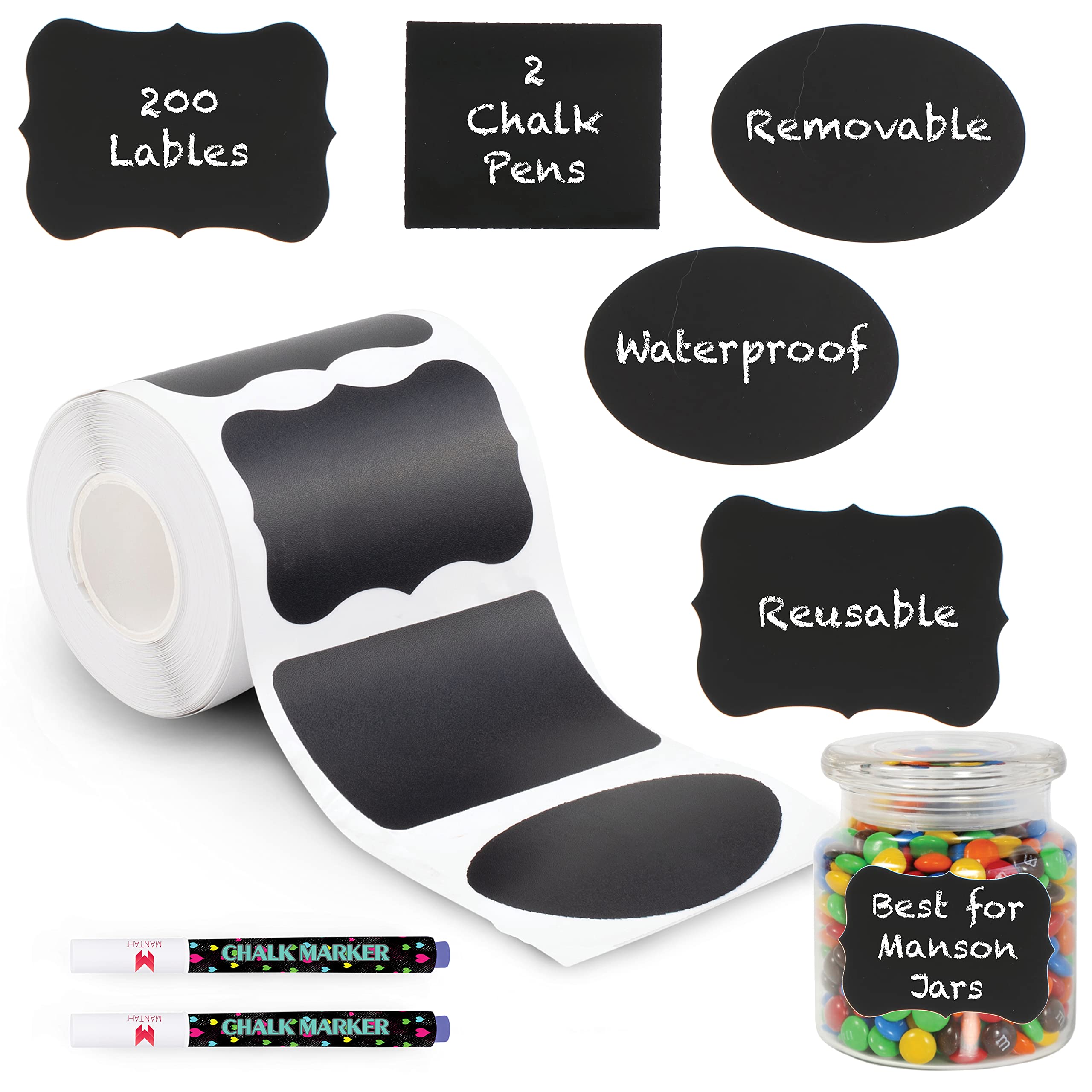 Mantah Chalkboard Labels