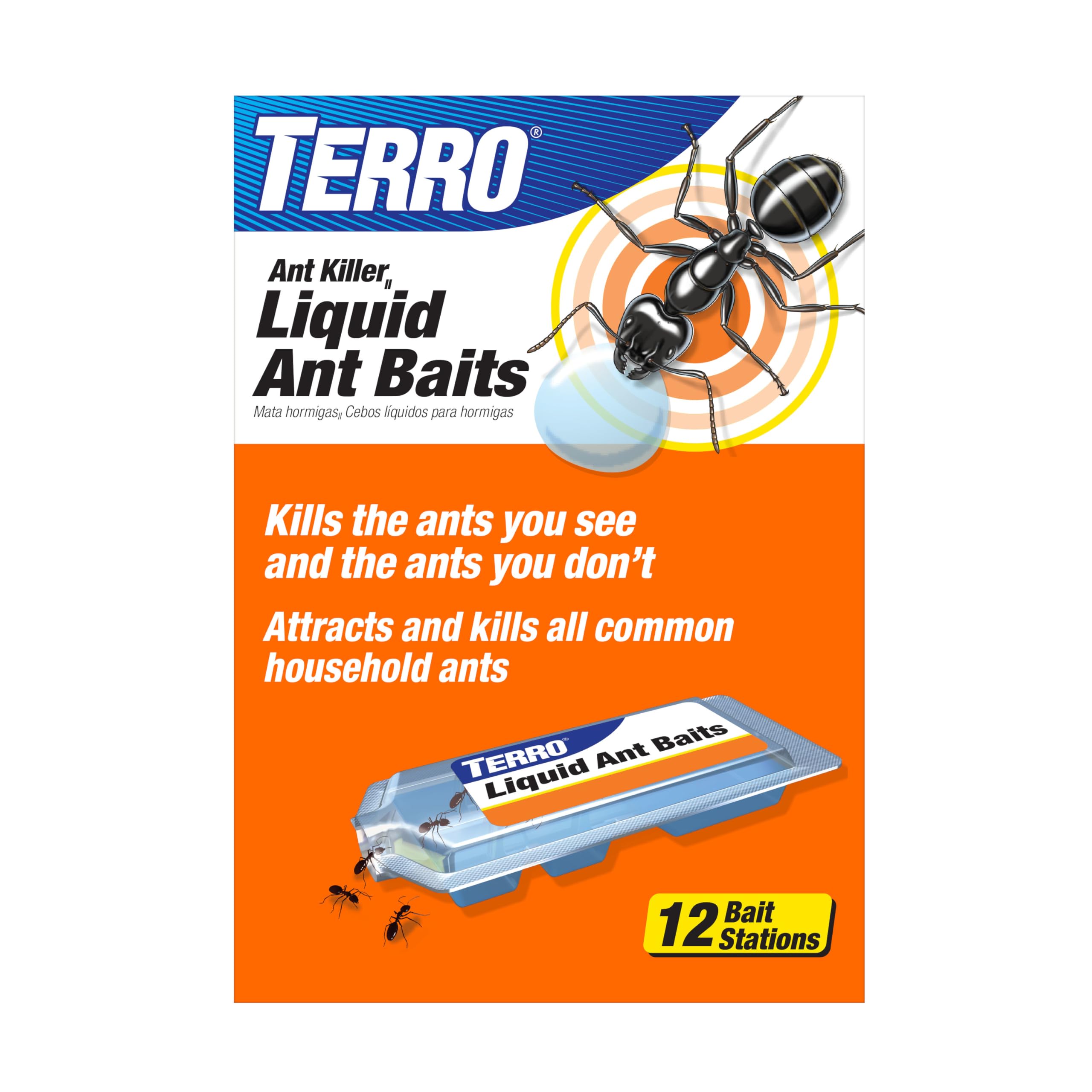 TERRO Ant Killer Bait Stations T300B — 12 Count Liquid Bait Stations