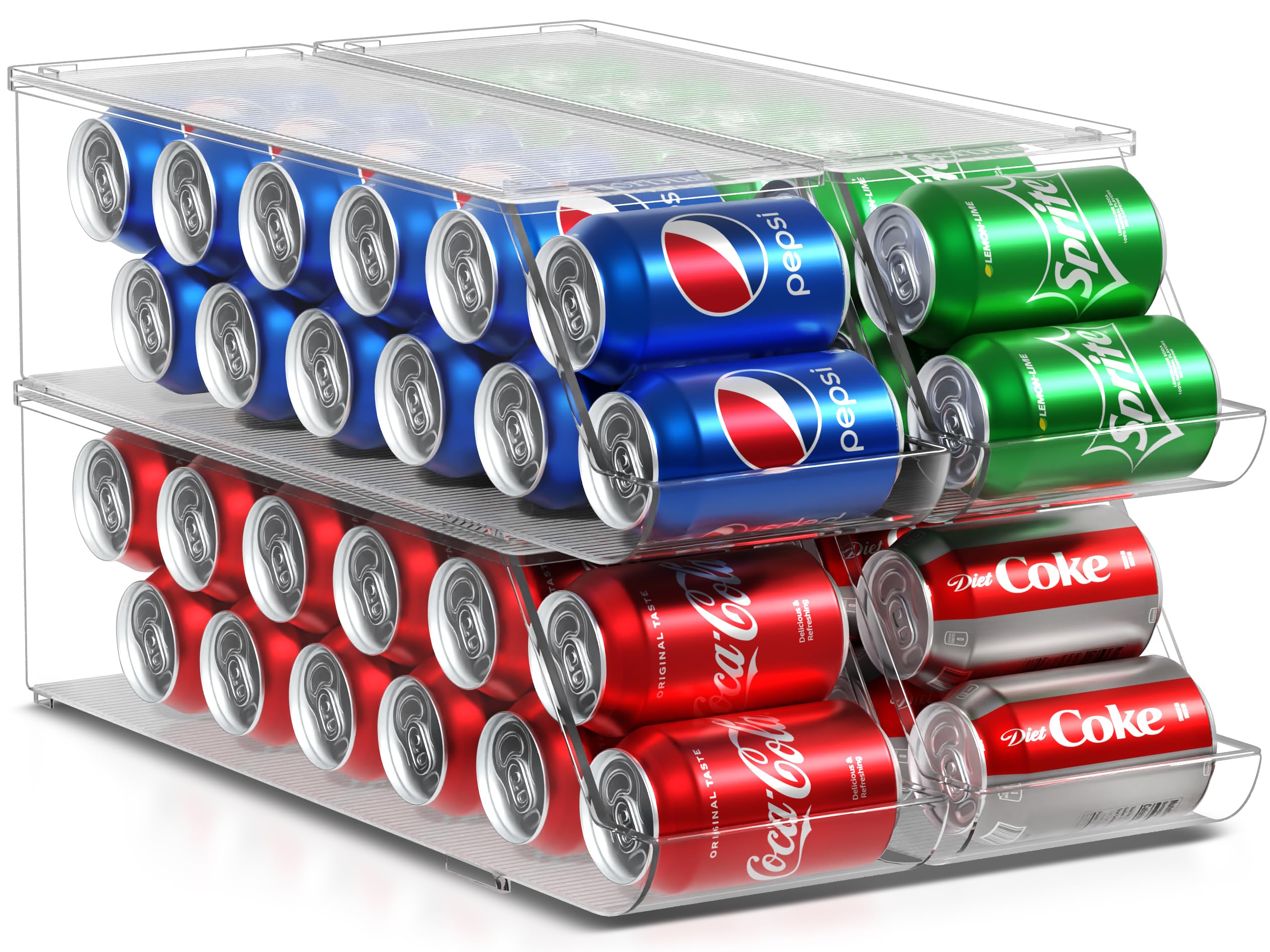 Sorbus Stackable Can Organizer with Lid (4-Pack)