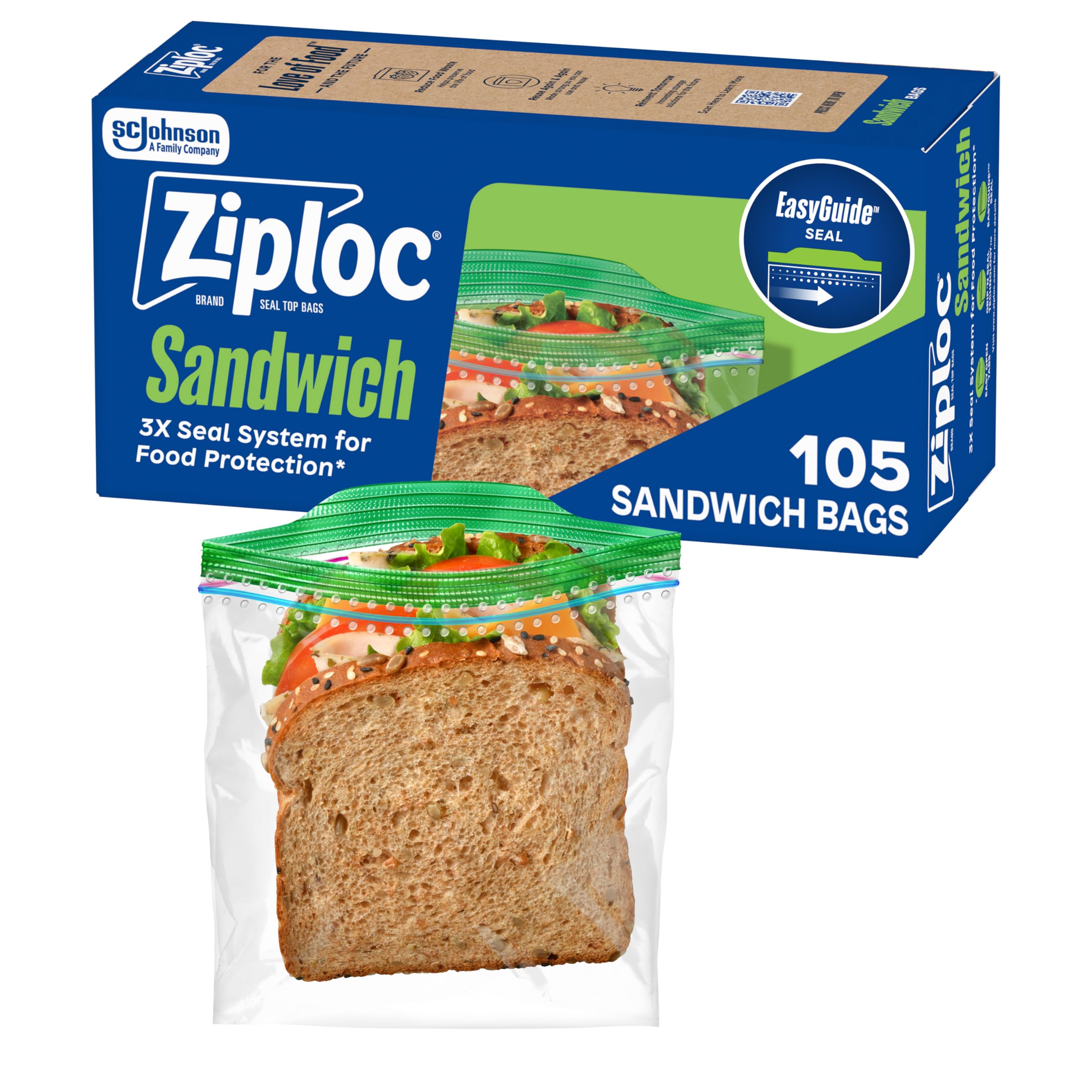 Ziploc Sandwich & Snack Bags (105 count)