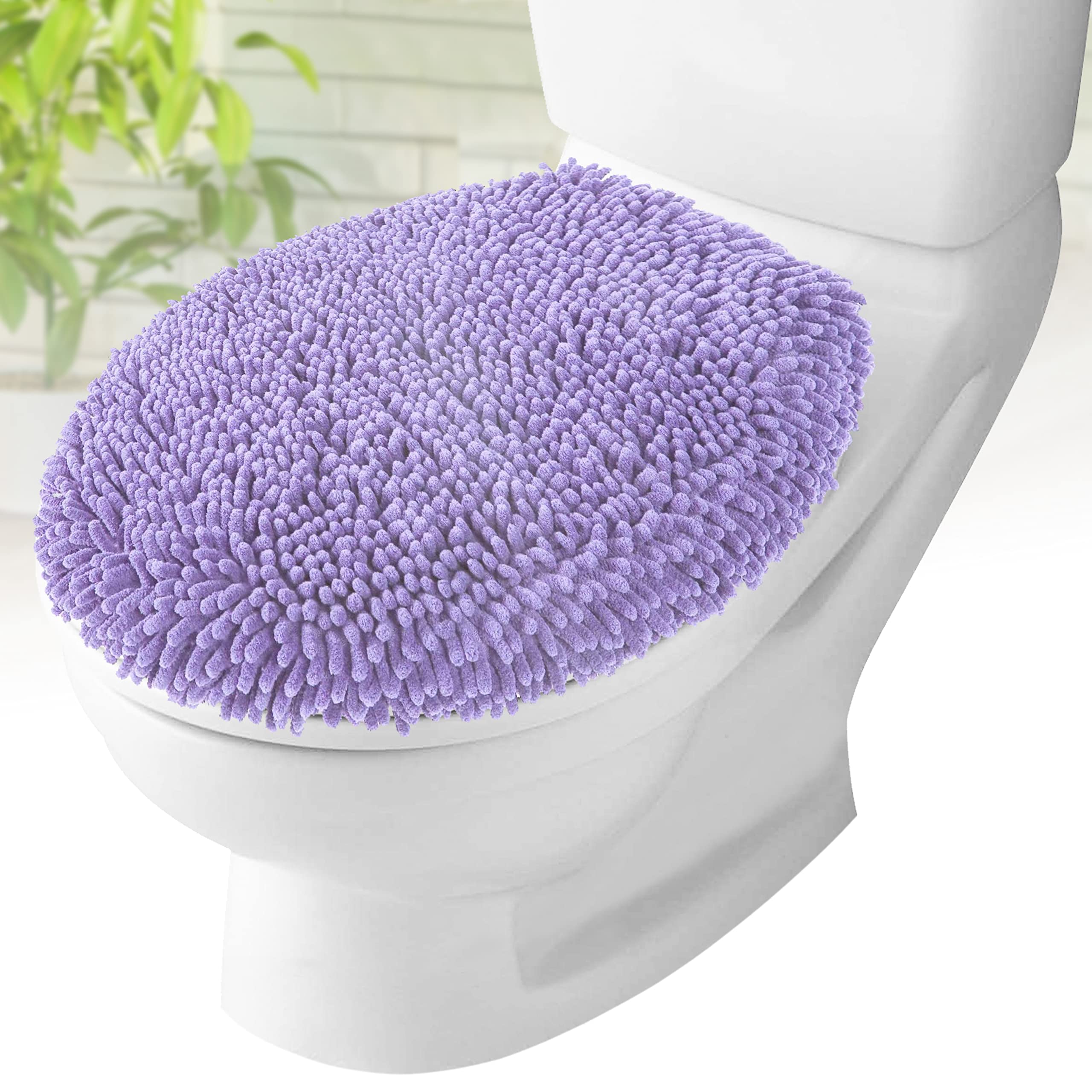 MAYSHINE Chenille Toilet Lid Cover
