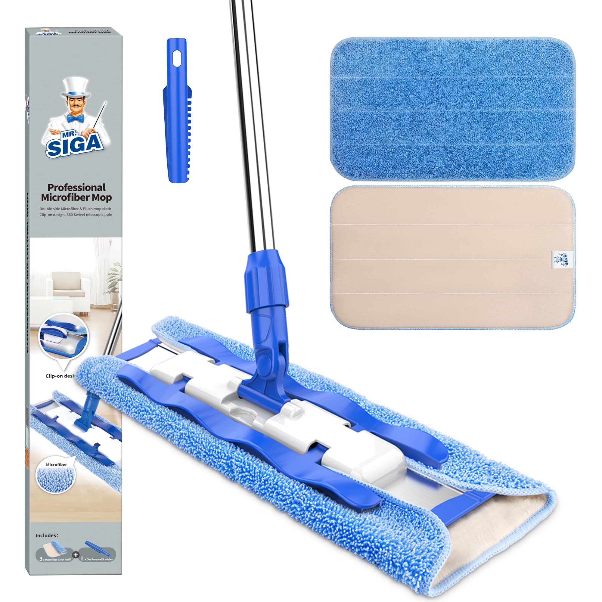 MR.SIGA Professional Microfiber Mop