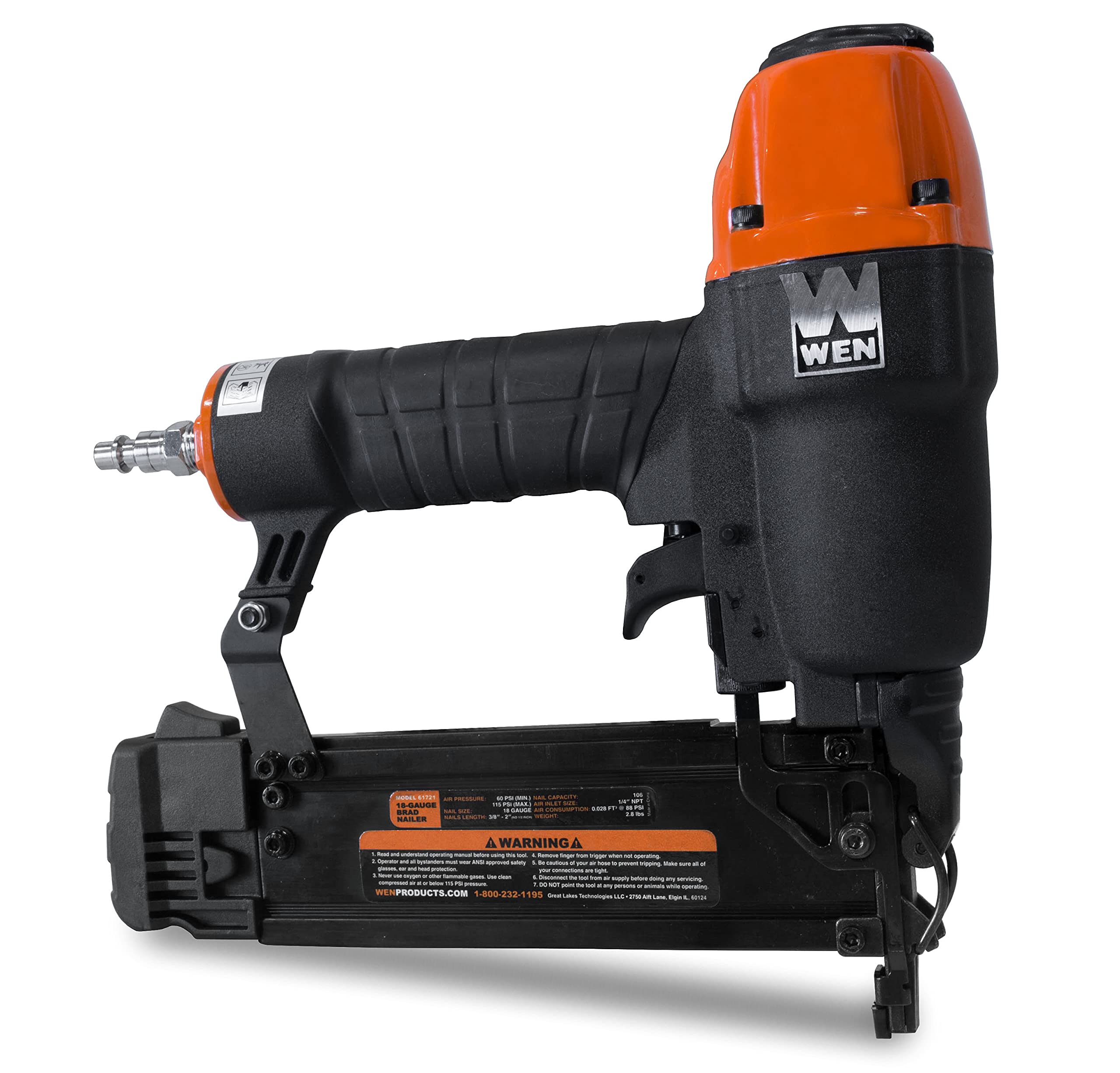 WEN 18-Gauge Pneumatic Brad Nailer (61721)