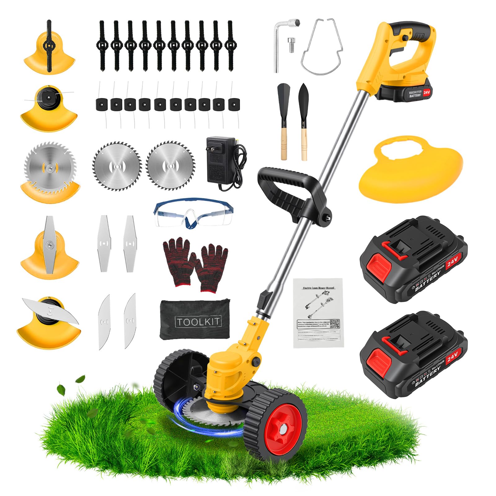 24V Cordless Brush Cutter (2-Battery Kit)