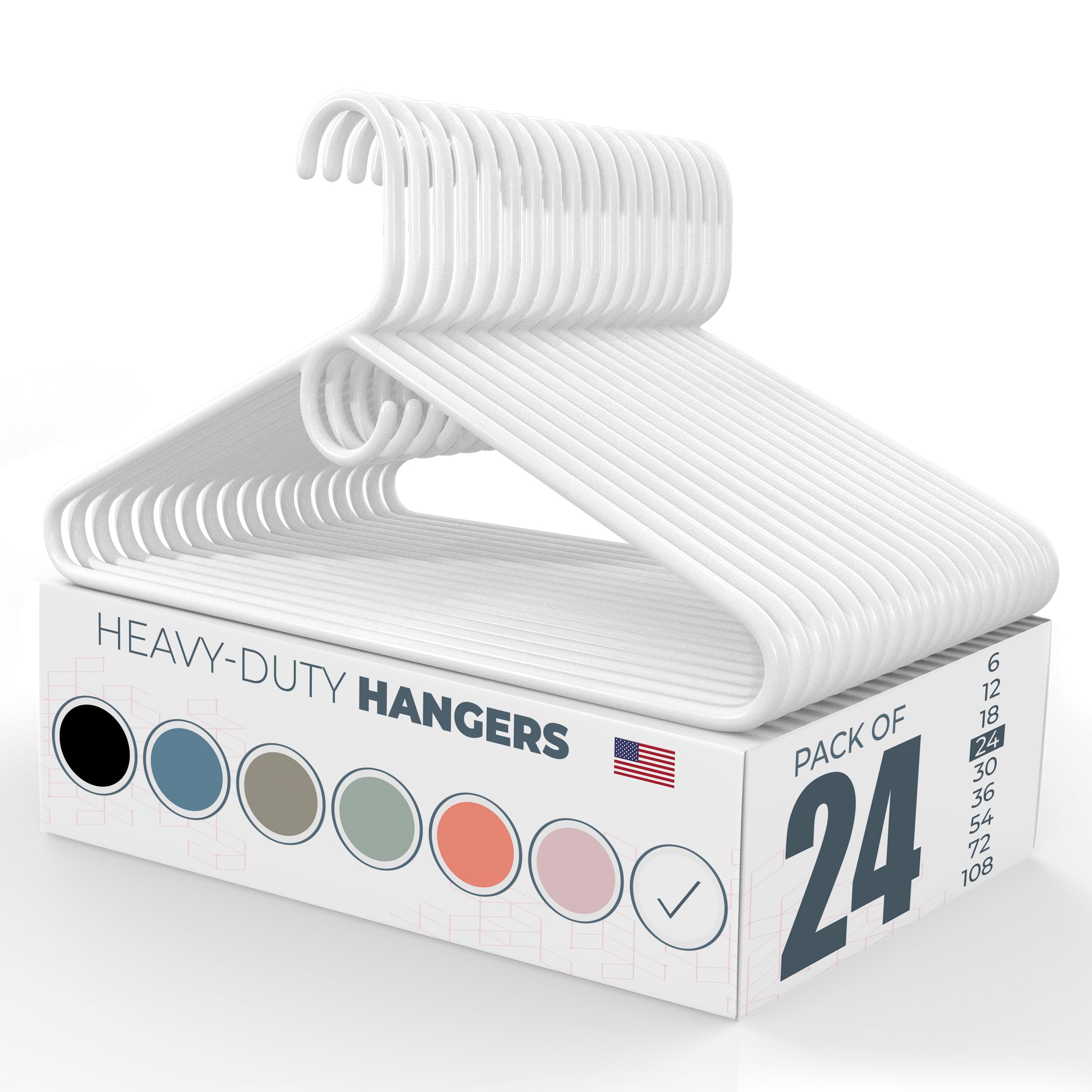 Neaties Heavy Duty Plastic Hangers (White)