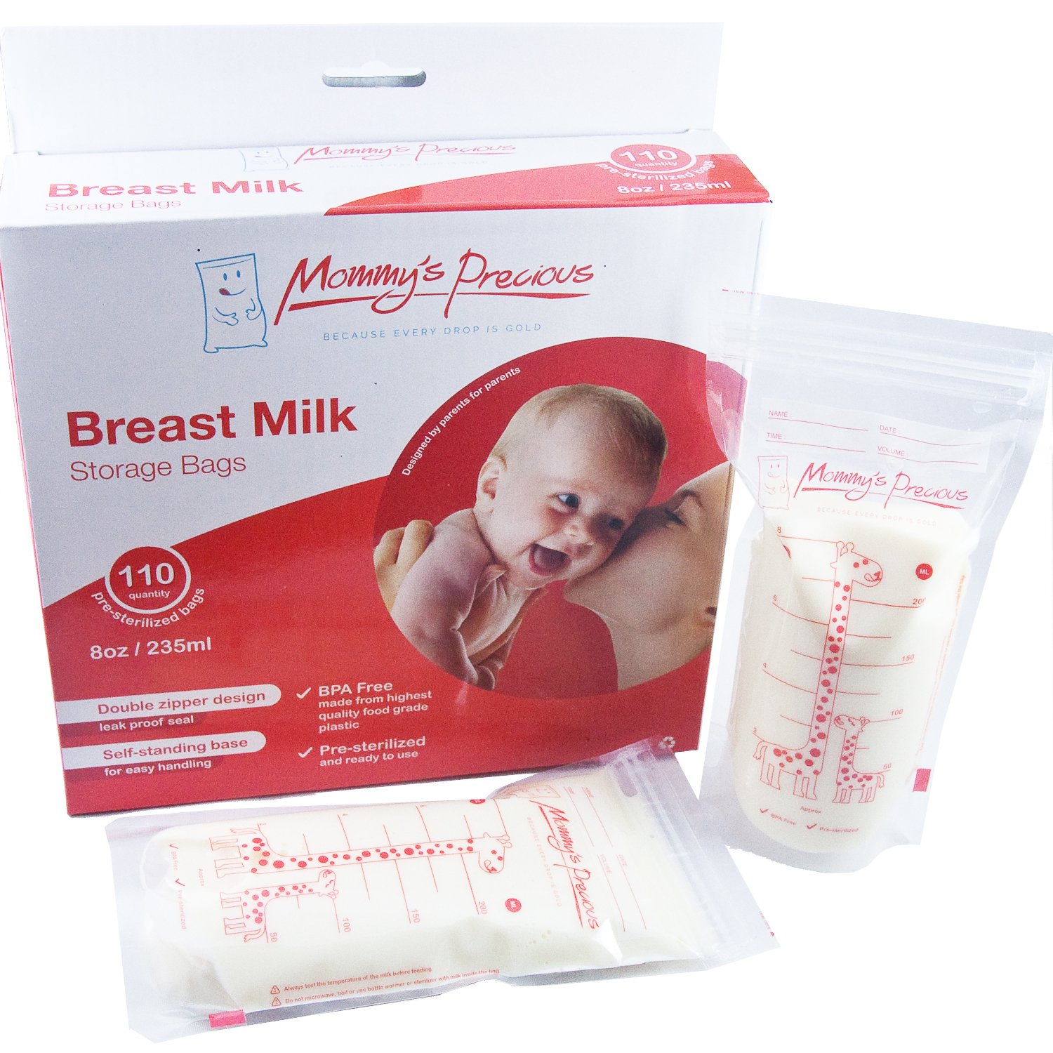 Mommy's Precious Breastmilk Storage Bags (110 count)