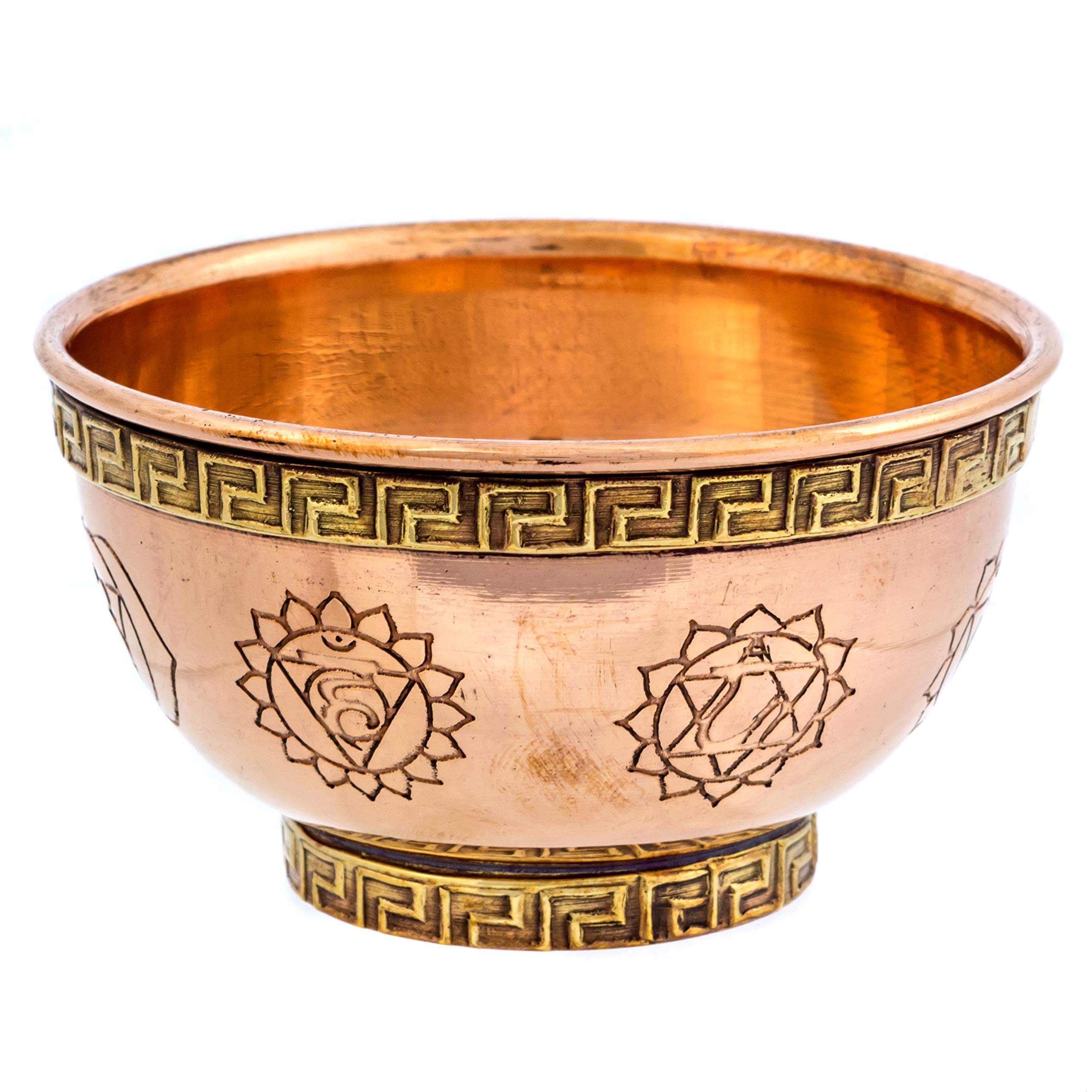 7 Chakras Copper Offering Bowl