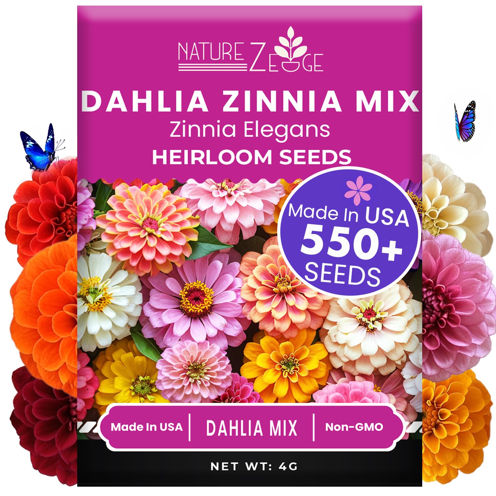 NatureZ Edge Zinnia Dahlia Mix