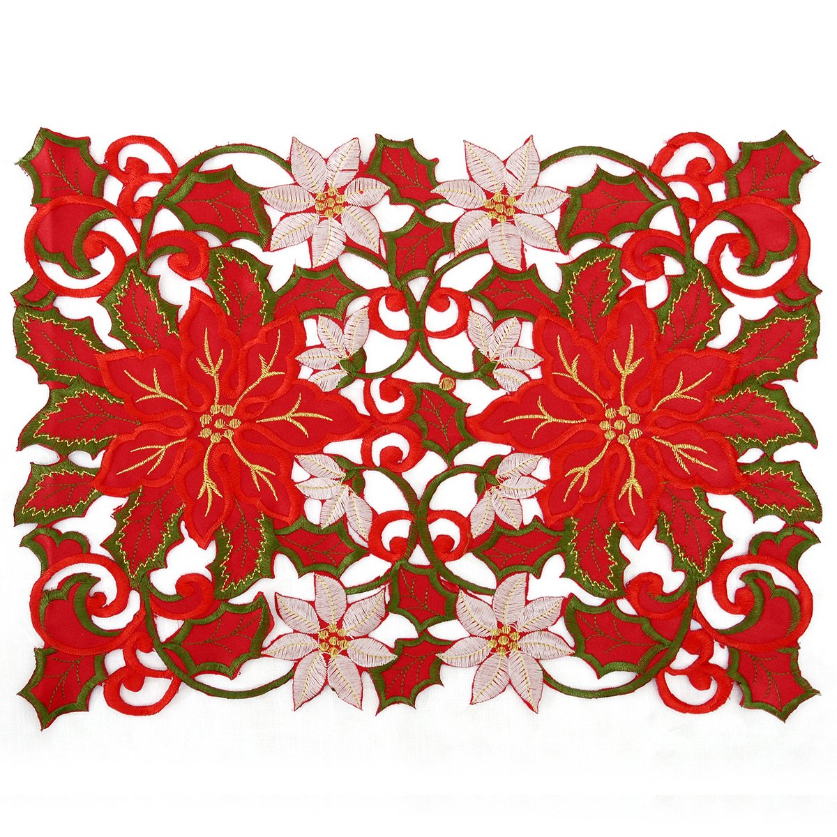 Simhomsen Poinsettia Embroidered Placemat
