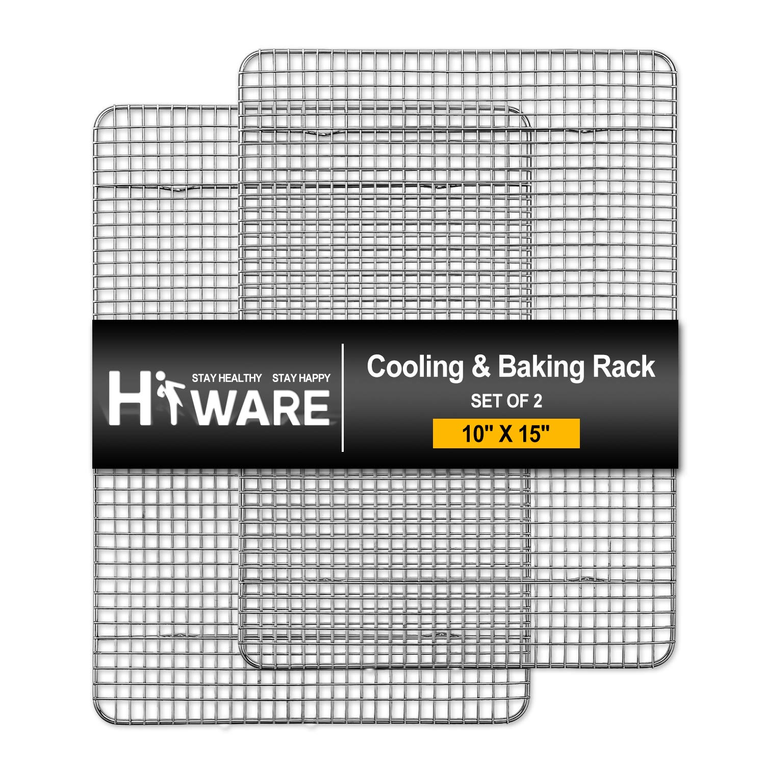 Hiware Stainless Steel Cooling Racks 10x15 (2-Pack)