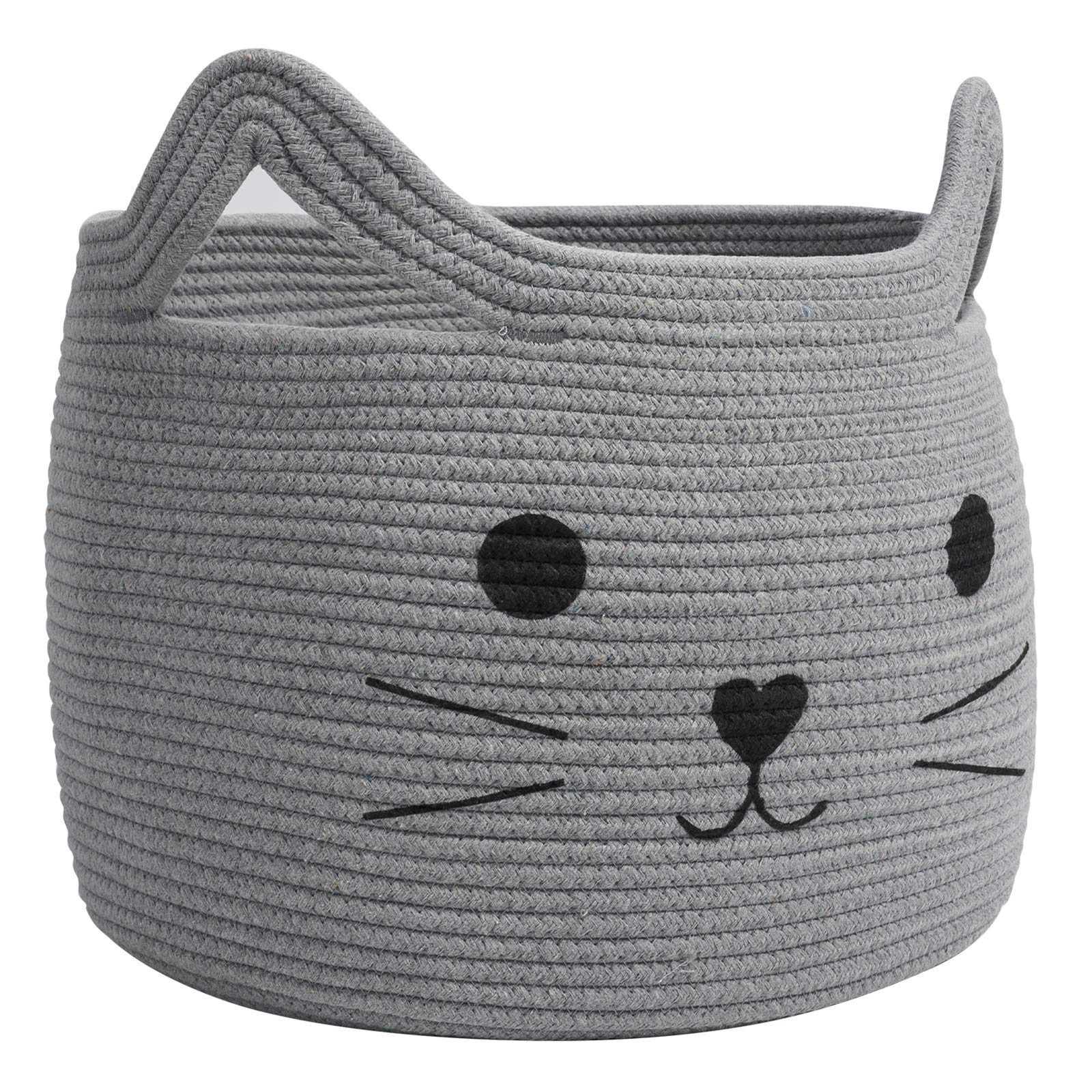 HiChen Cat-Ears Cotton Rope Basket
