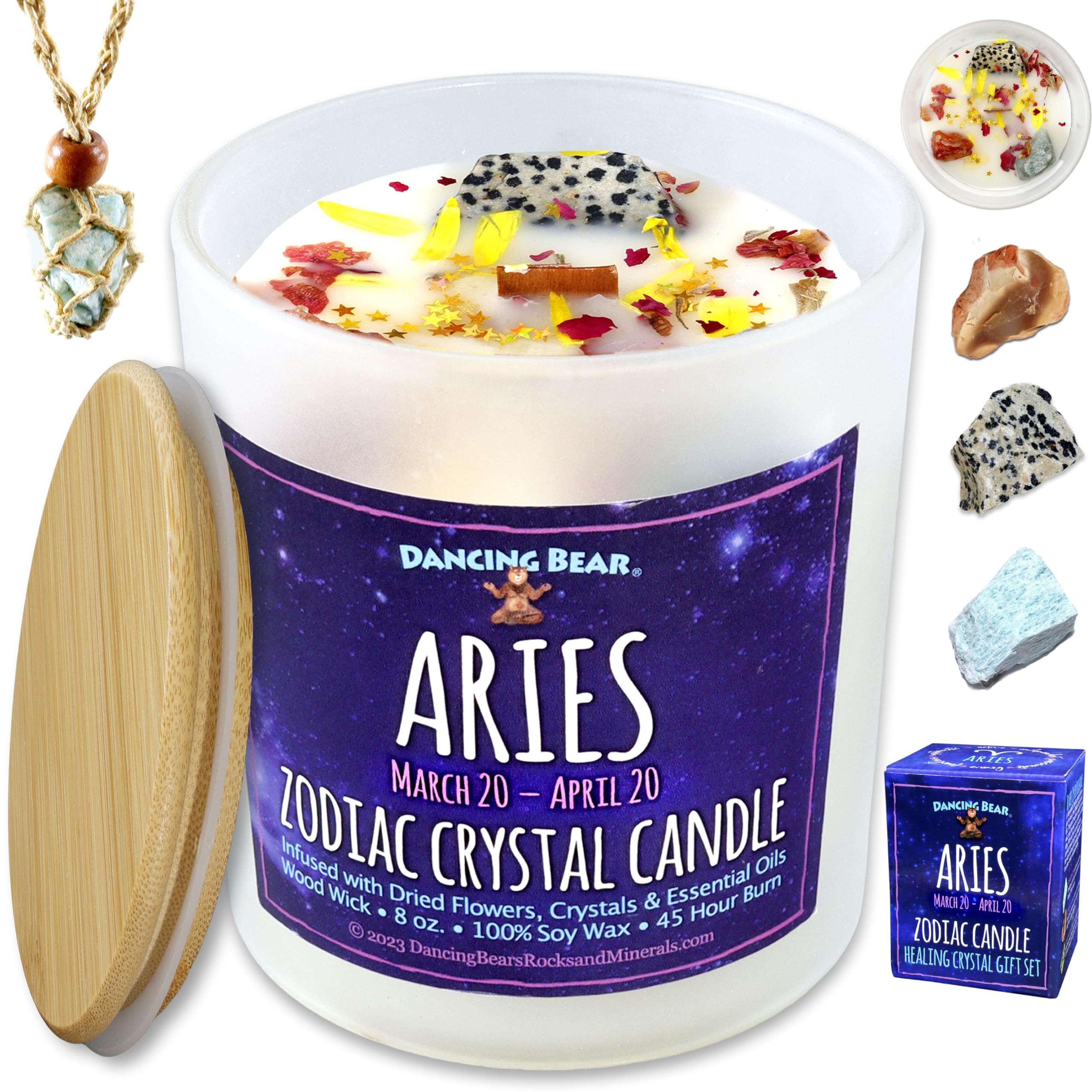 DANCING BEAR Aries Zodiac Candle Set