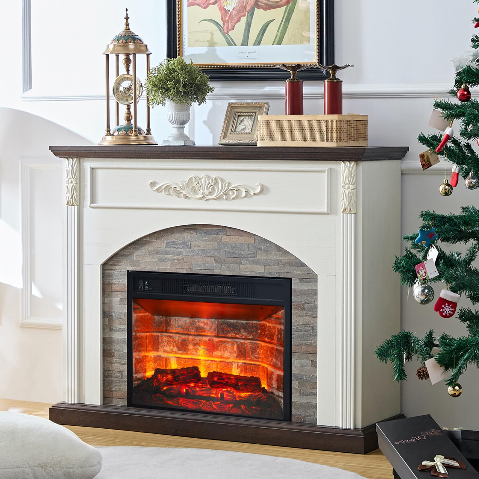 BOSHIRO 44-inch Fireplace Mantel