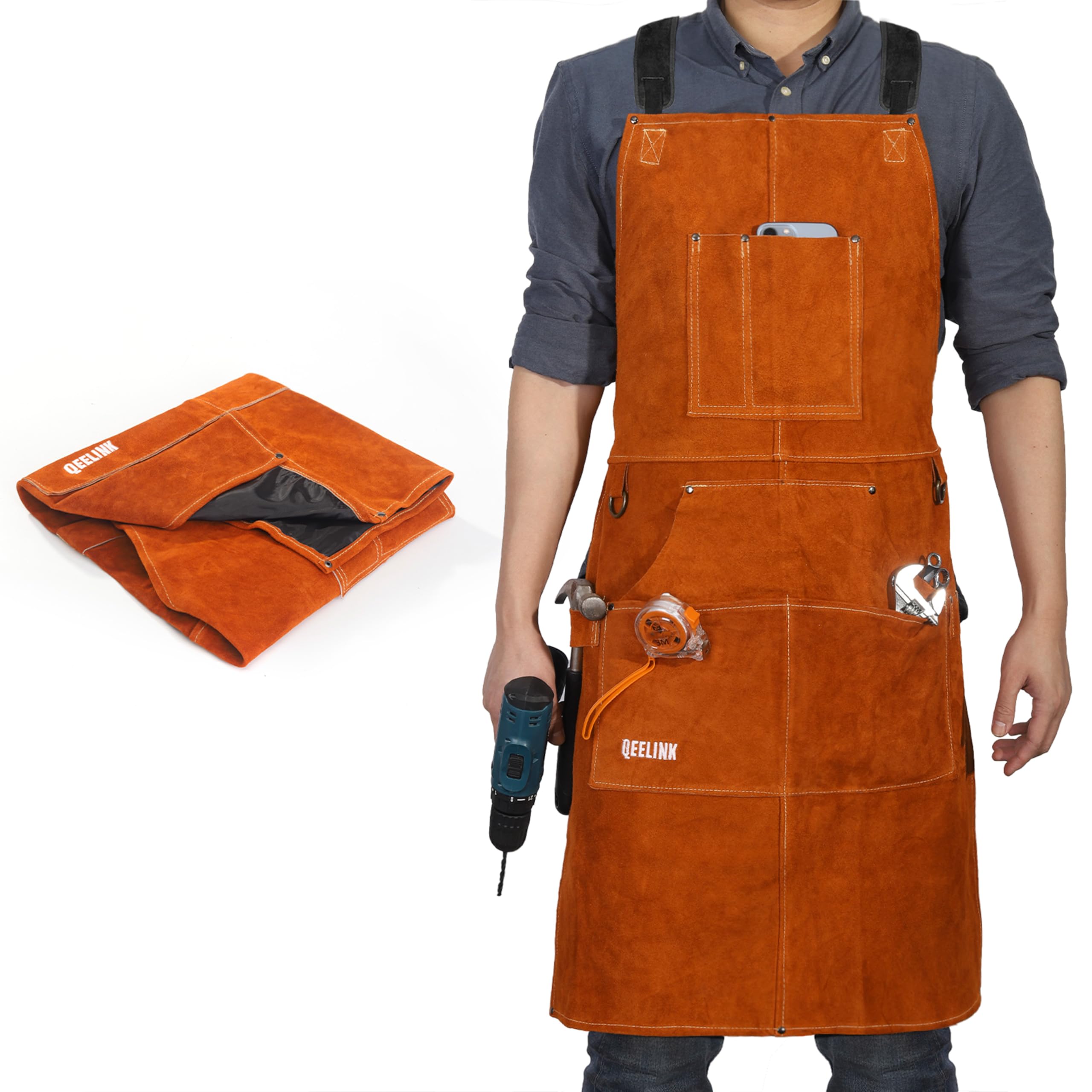 QeeLink Leather Welding Apron (24 x 36)