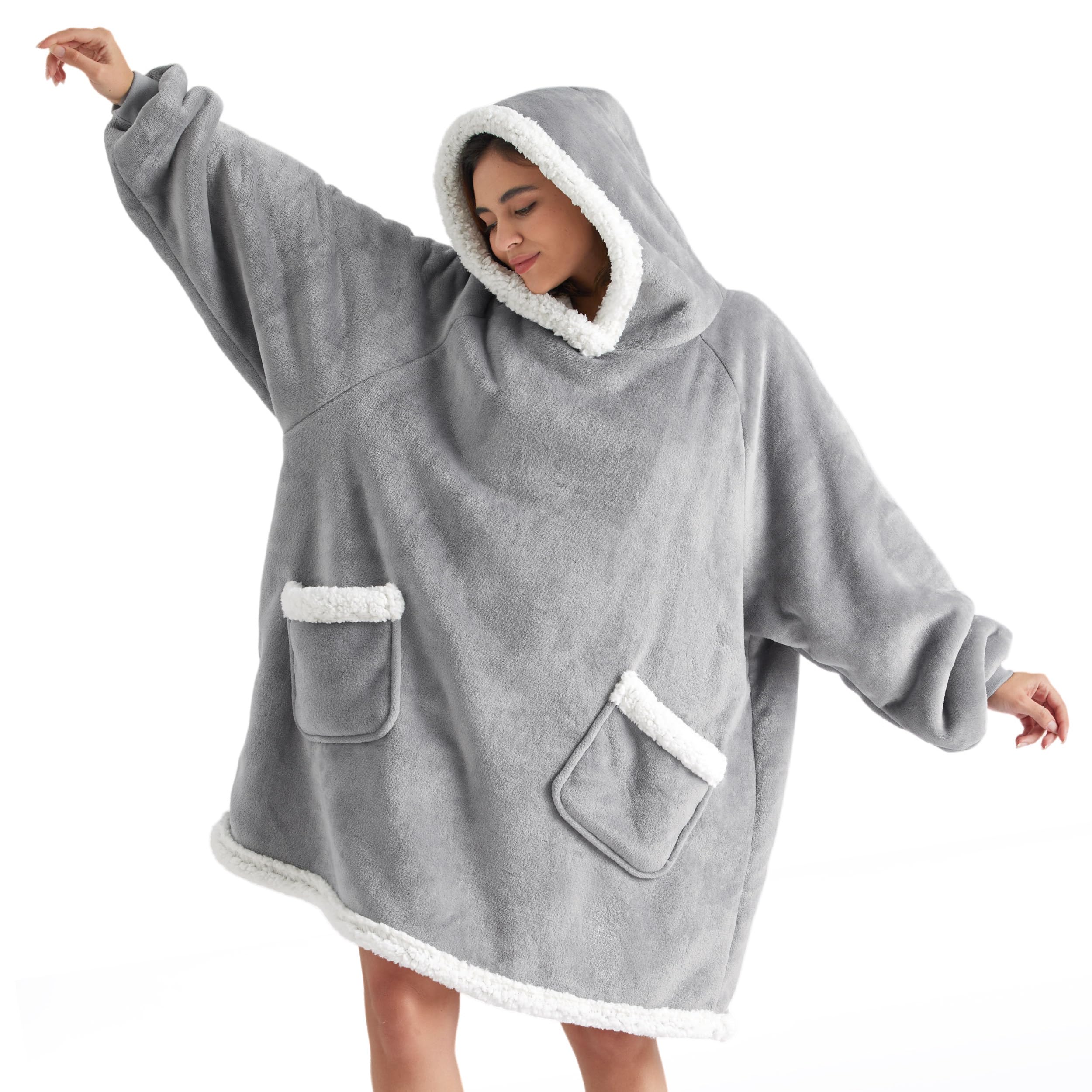 Bedsure Sherpa Blanket Hoodie