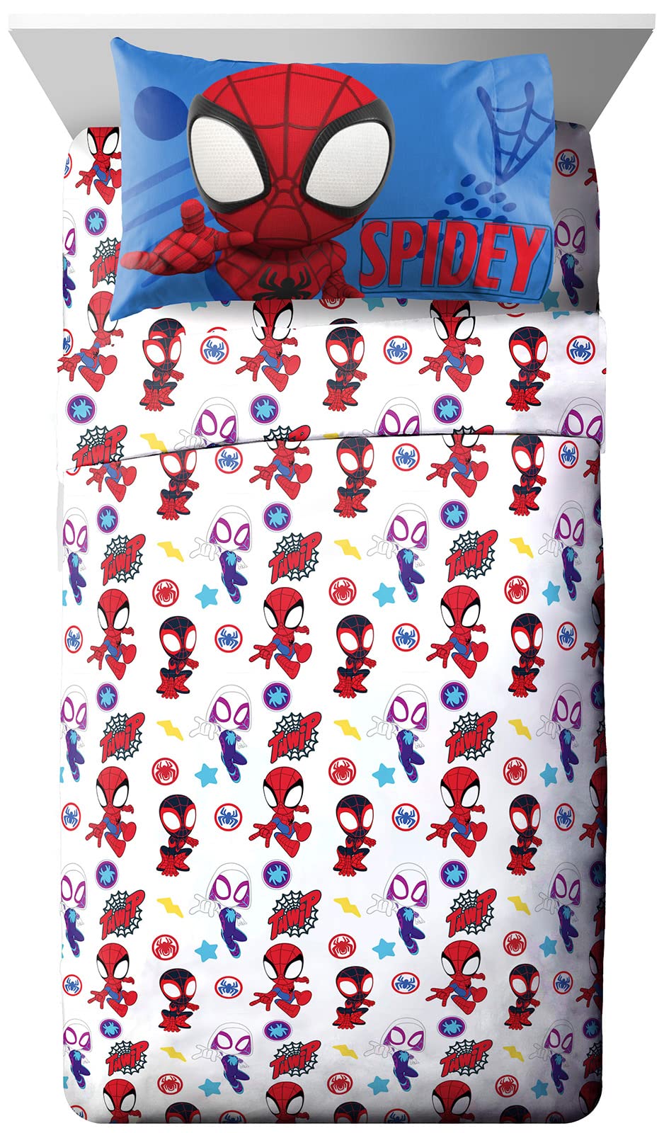 Jay Franco Kids Sheet Set - Spidey & Friends 3-Piece Twin