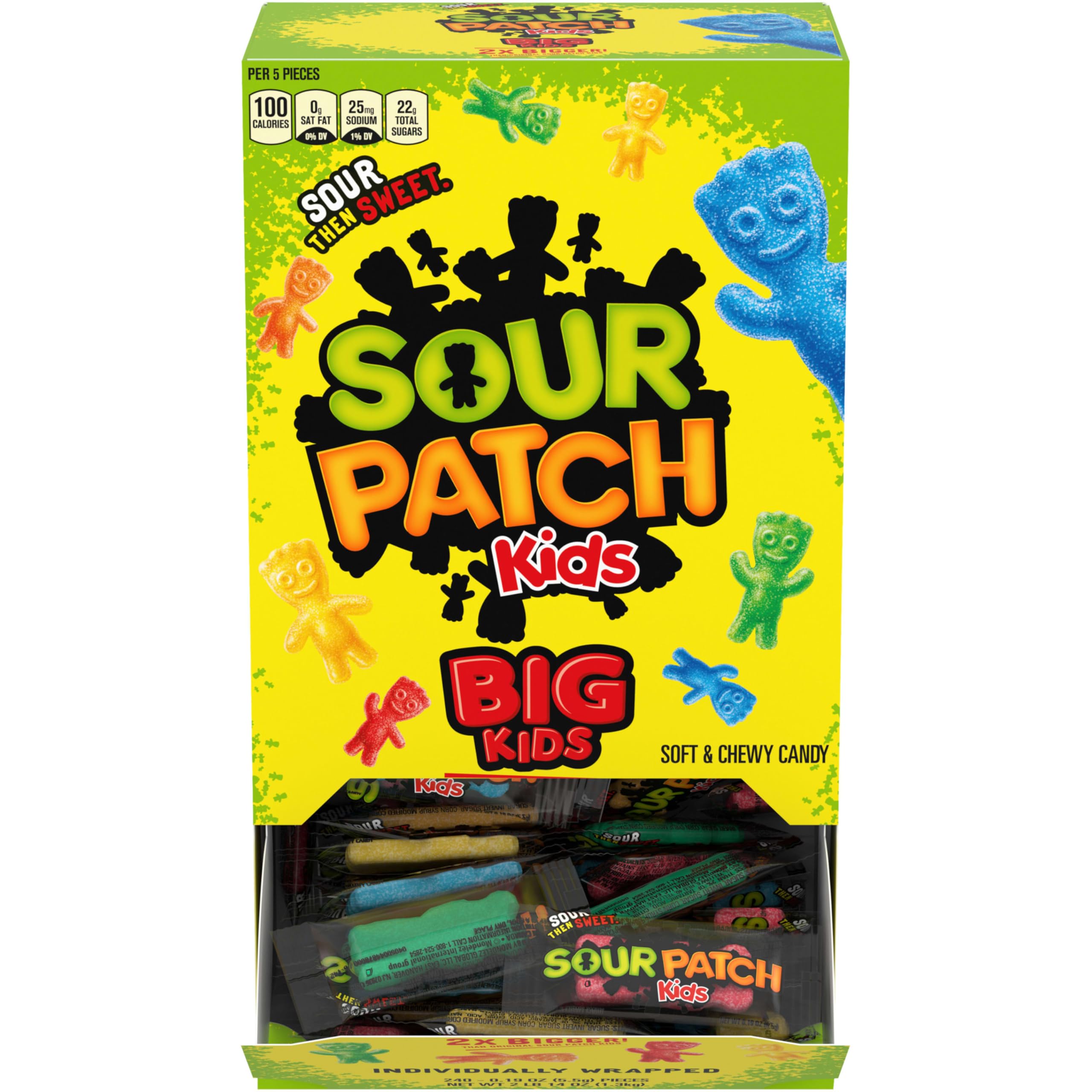 SOUR PATCH KIDS Big Kids Individually Wrapped, 240 Count — Assorted