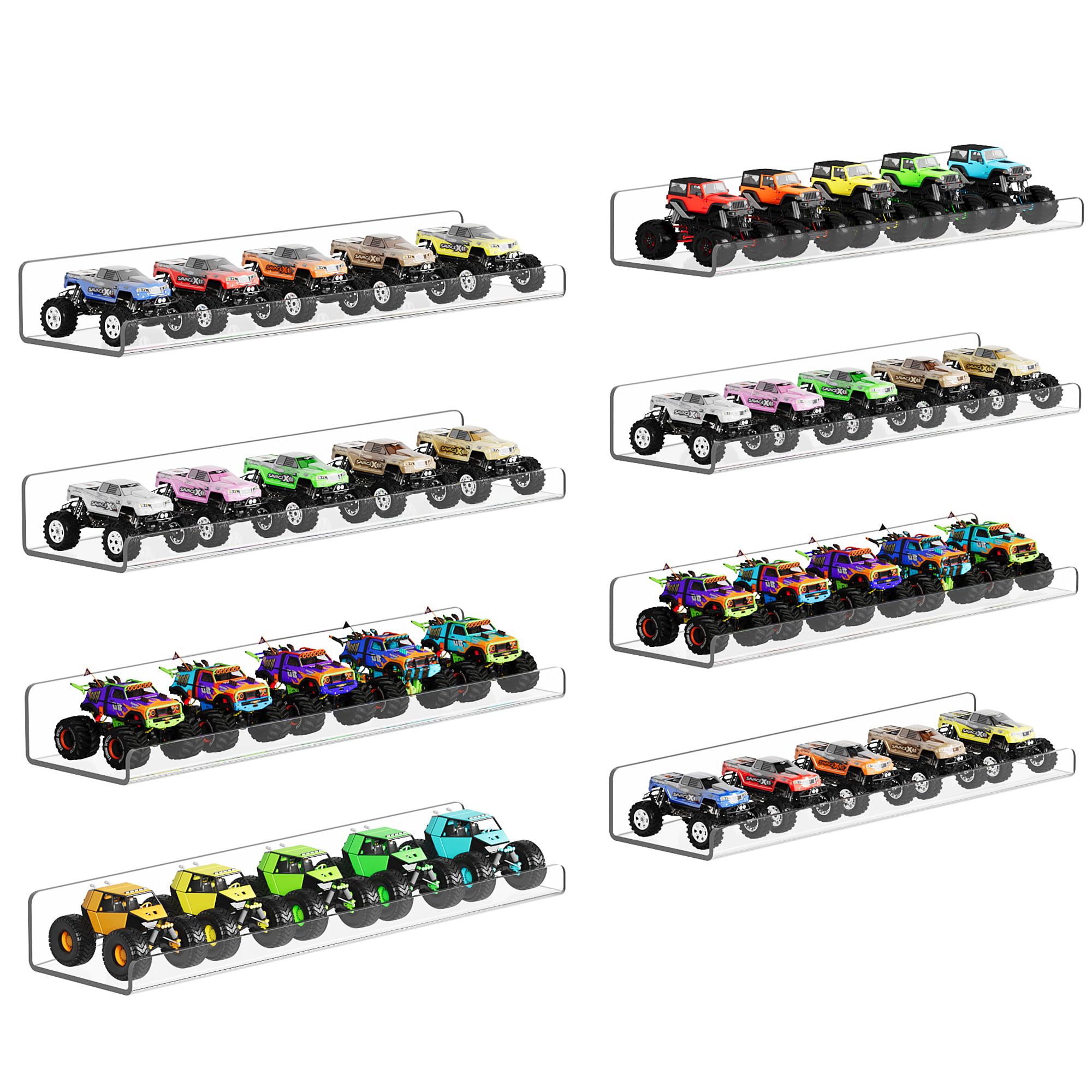 upsimples Acrylic Display Shelves (Set of 8)